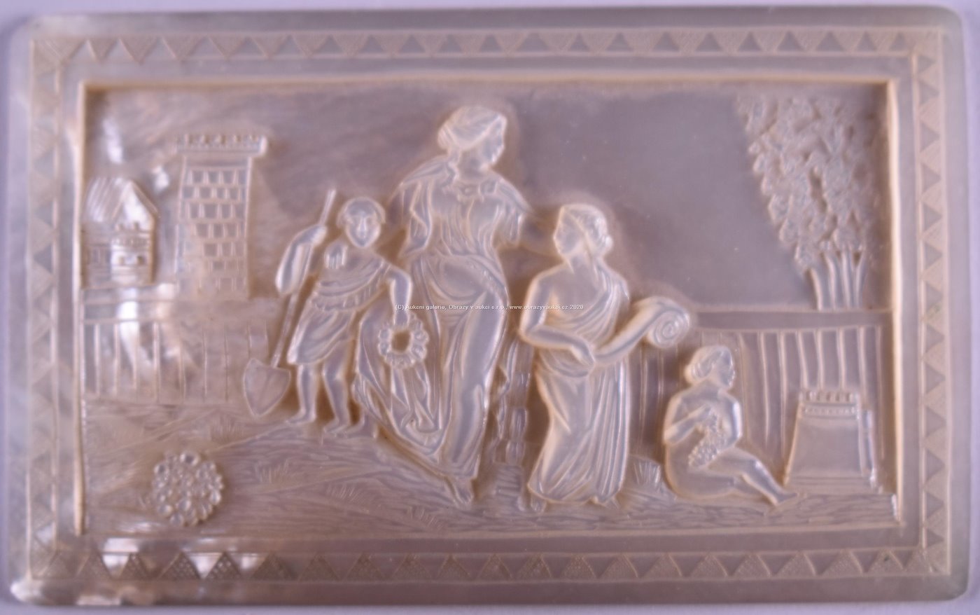 Střední Evropa, kolem poloviny 19. století - Reliéf s motivem rodiny oplakávající otce