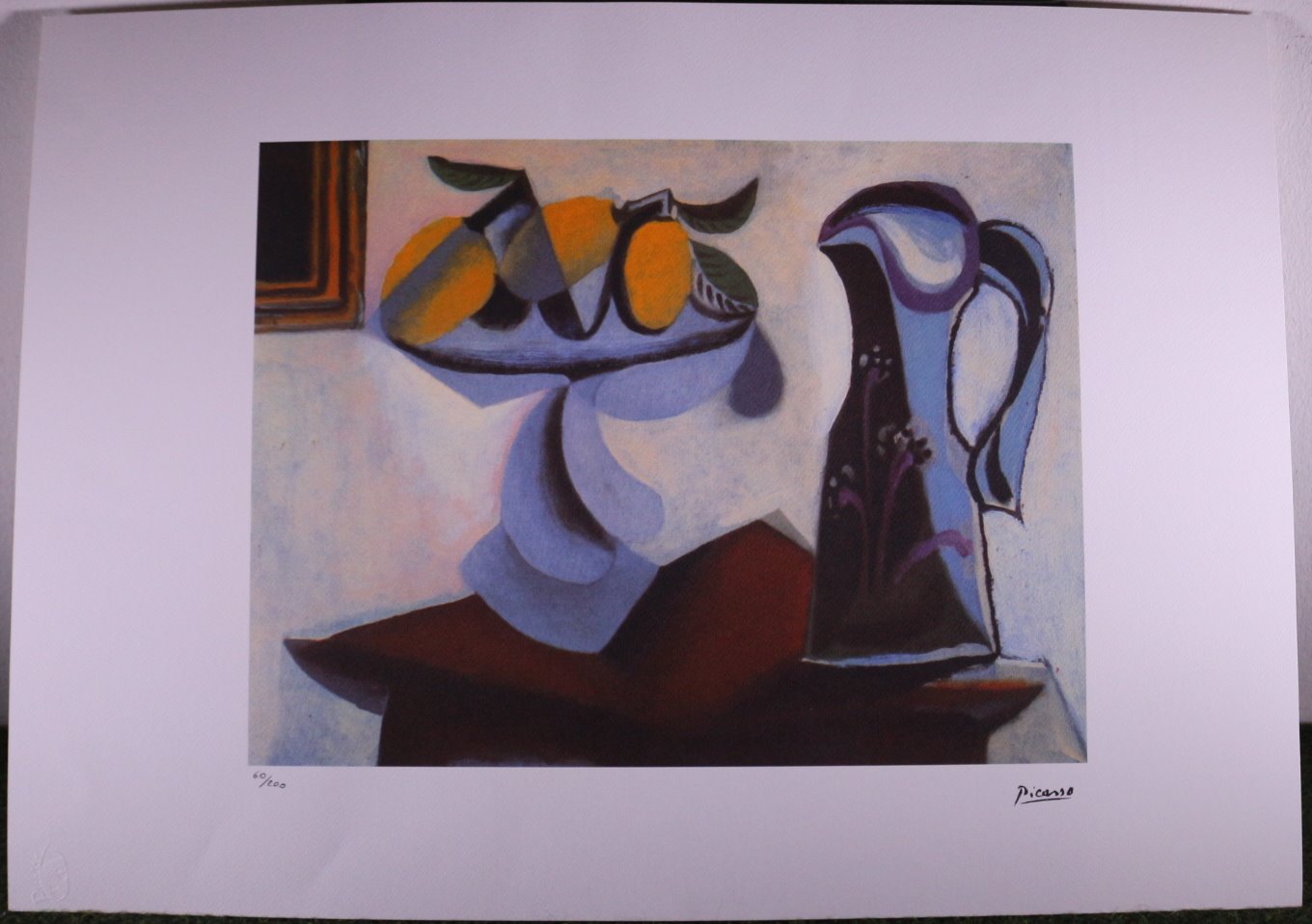 Pablo Picasso - Zátiší s konvicí a ovocem