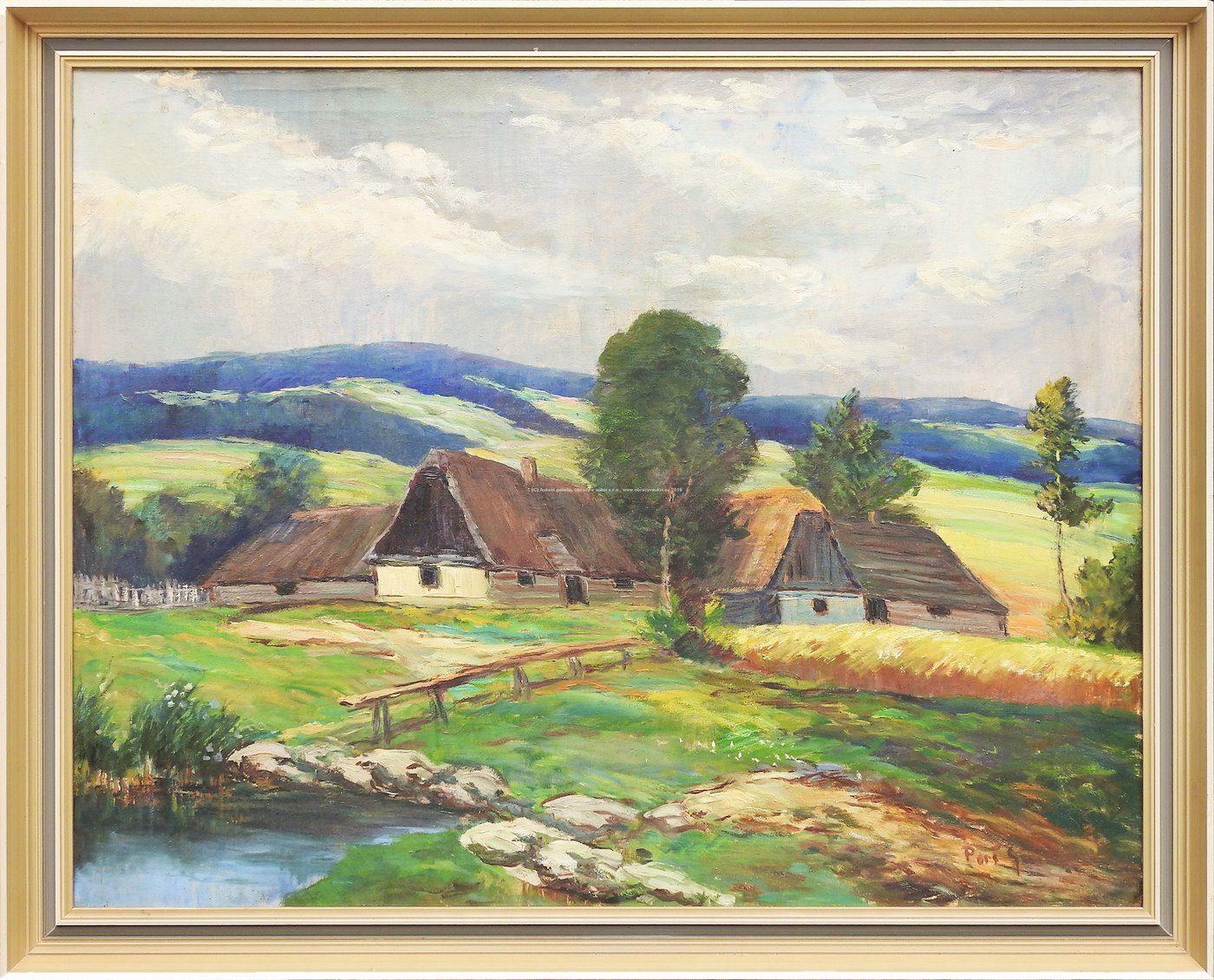 Gustav Porš - Krajina s vesnicí