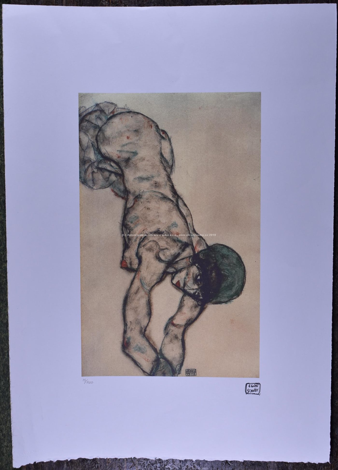 Egon Schiele - Dívka v zelené čepici