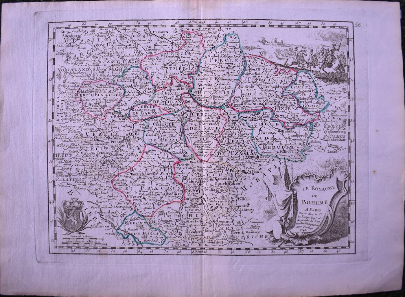 18. století - Soubor 3 map Českého království 
