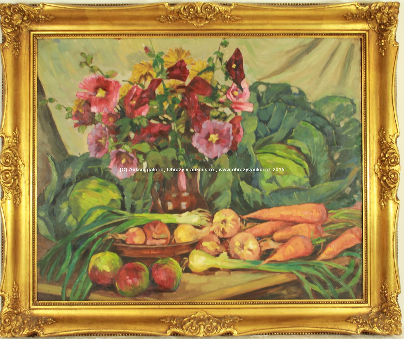 Josef Vokálek - Zátiší s květinami a zeleninou