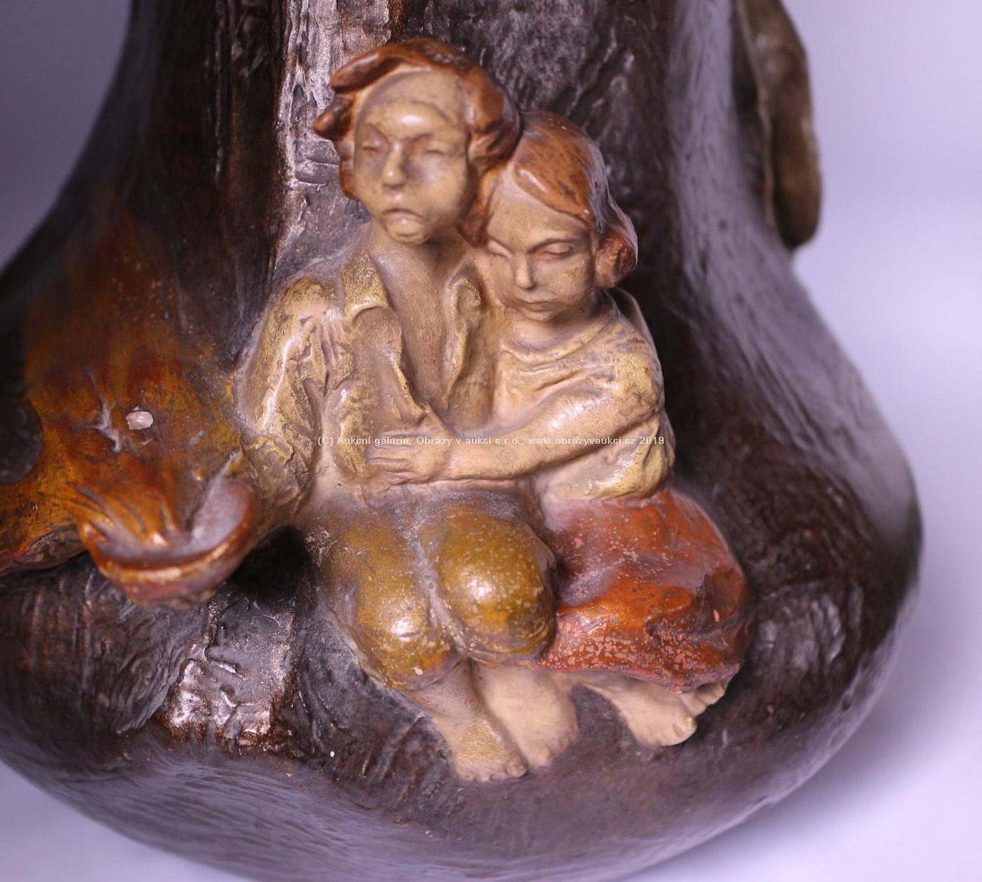značeno Bechyně - Figurální váza 