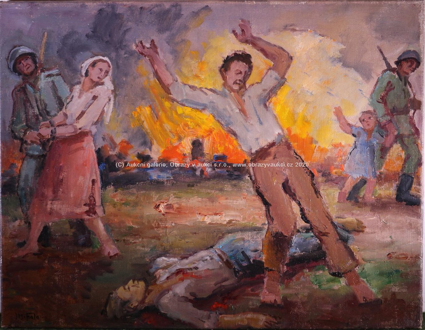 Josef Fiala - Vypálená vesnice nacisty