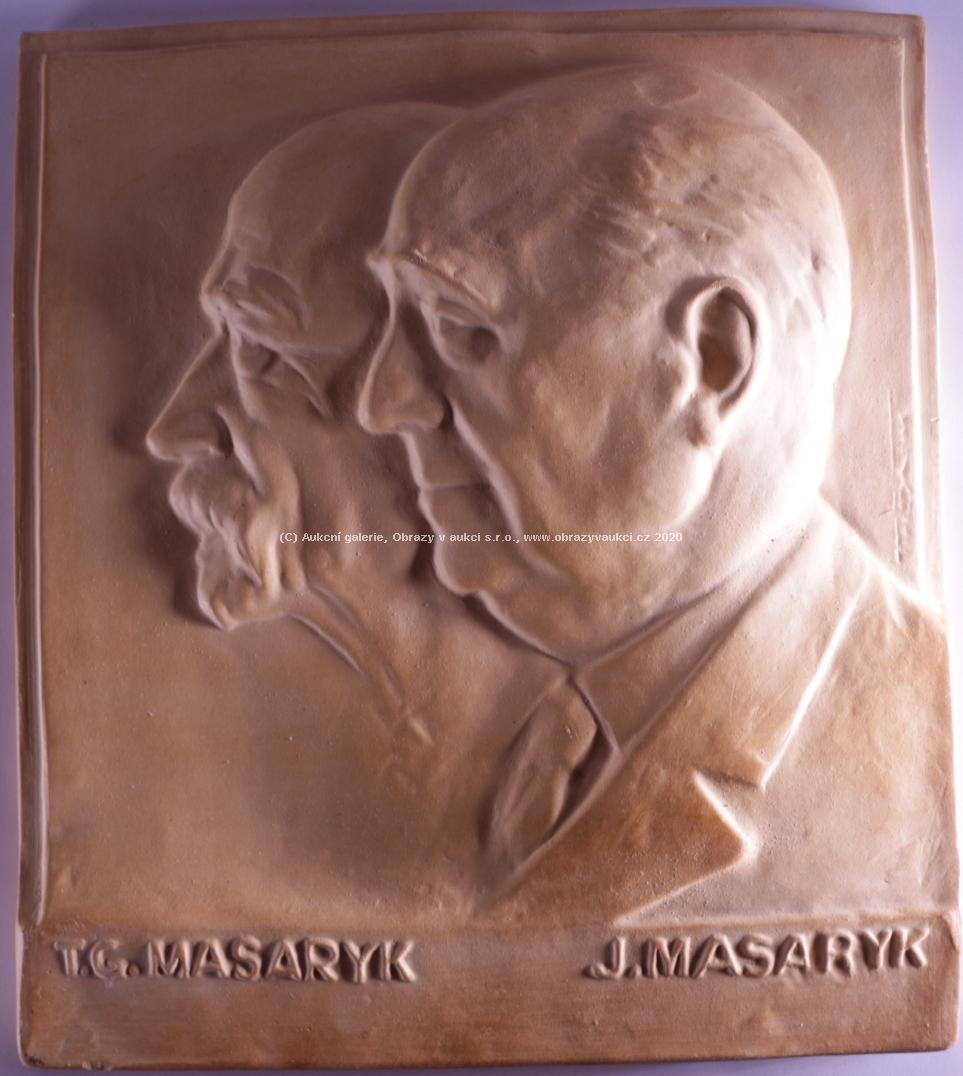 Čechy, 20. století - Reliéf T. G. Masaryka a J. Masaryka