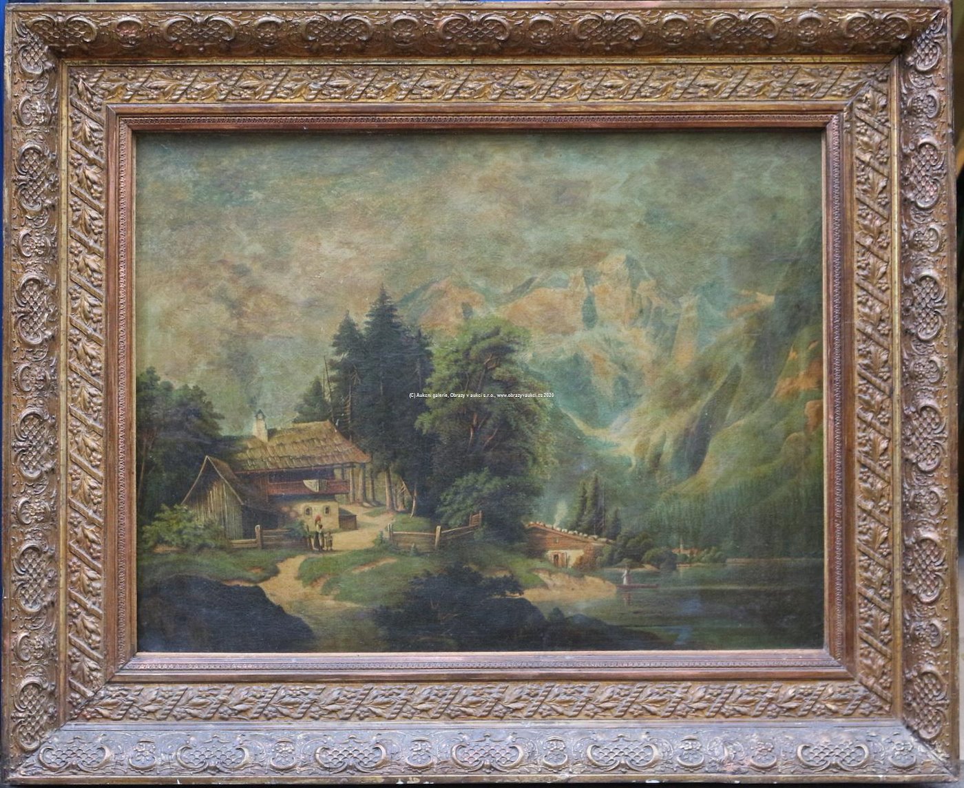 rakouský malíř 2. pol. 19. stol. - Zadní Gosauské jezero s pohledem na Dachstein 