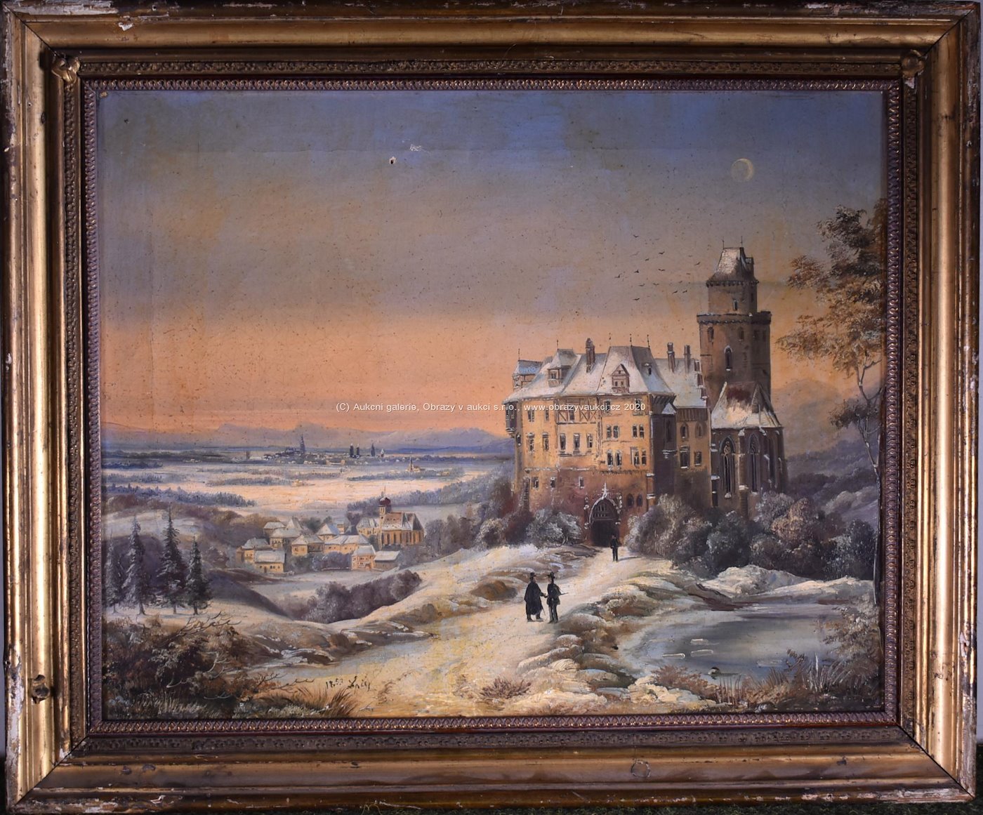 Ferdinand Lepié - Zámek v zimní krajině