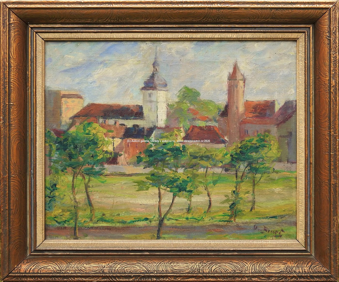 Vincenc Beneš - Pohled na vesnici