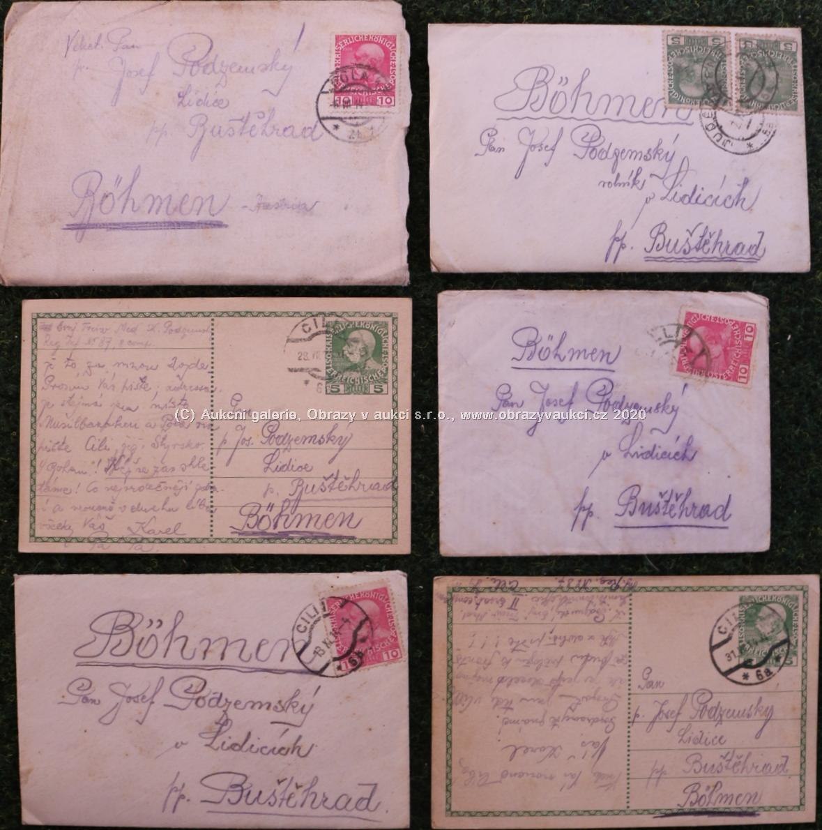 . - Soubor dopisů a pohledů 1914-1920 (polní pošta, zajatecký tábor)