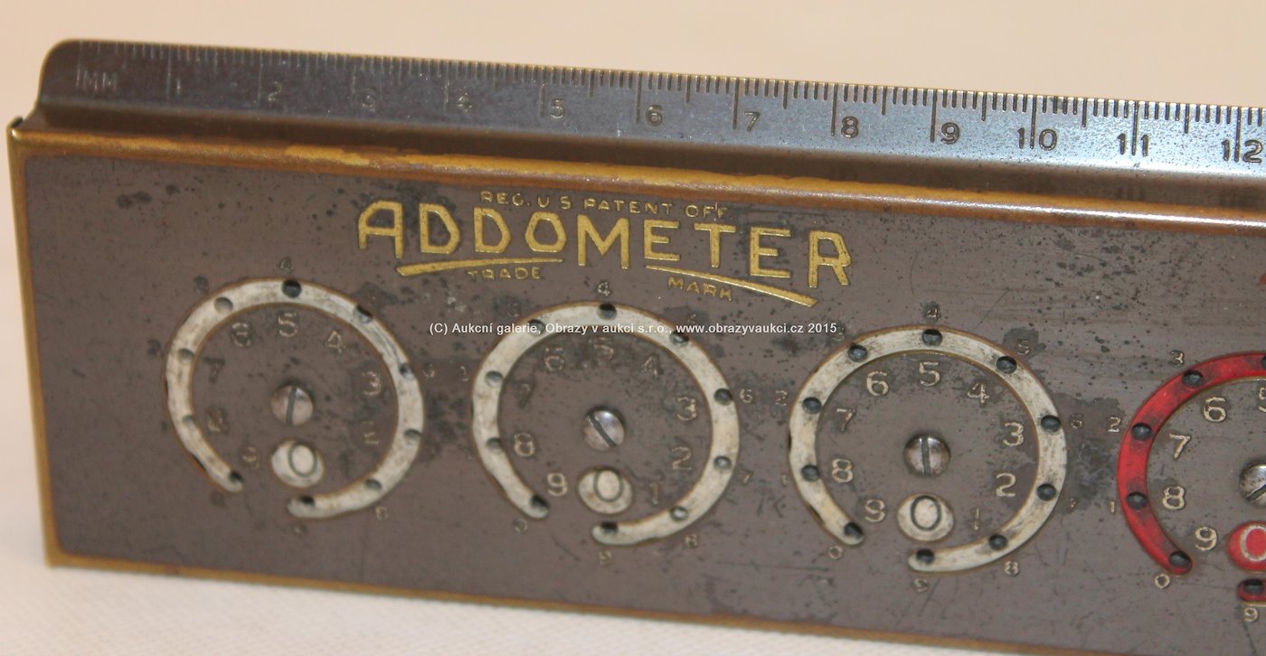 značeno Adometer, Chicago, ILL. USA - Americký kalkulátor