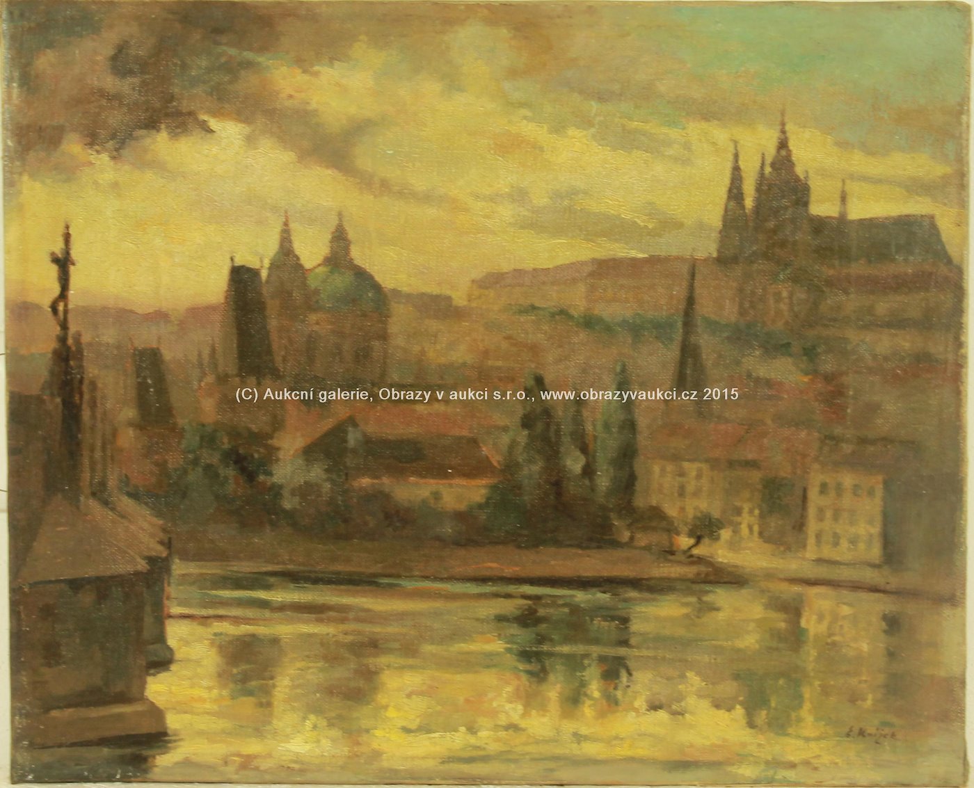 Emanuel Knížek - Panorama Pražského hradu s Karlovým mostem
