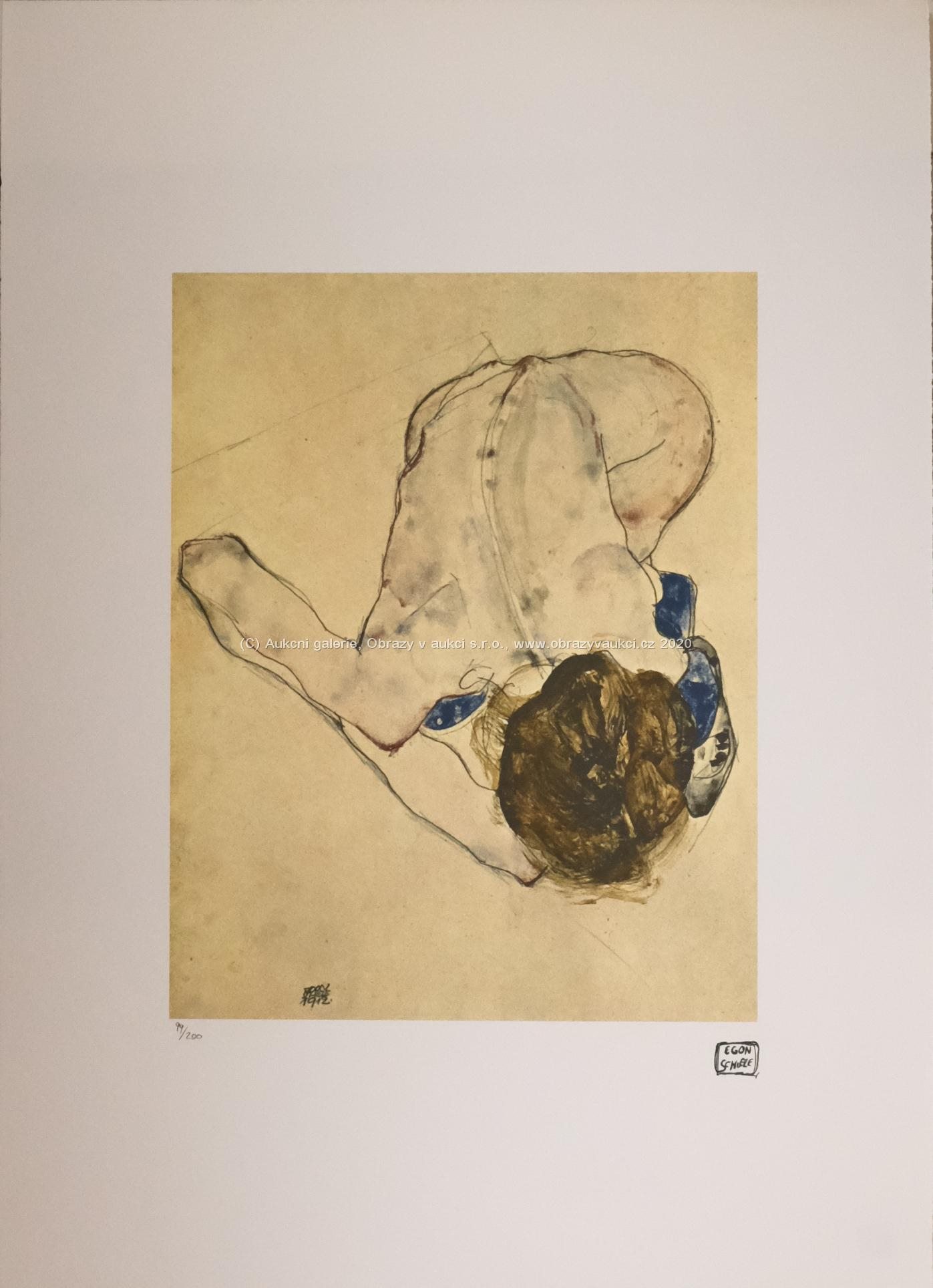 Egon Schiele - Odvrácený akt