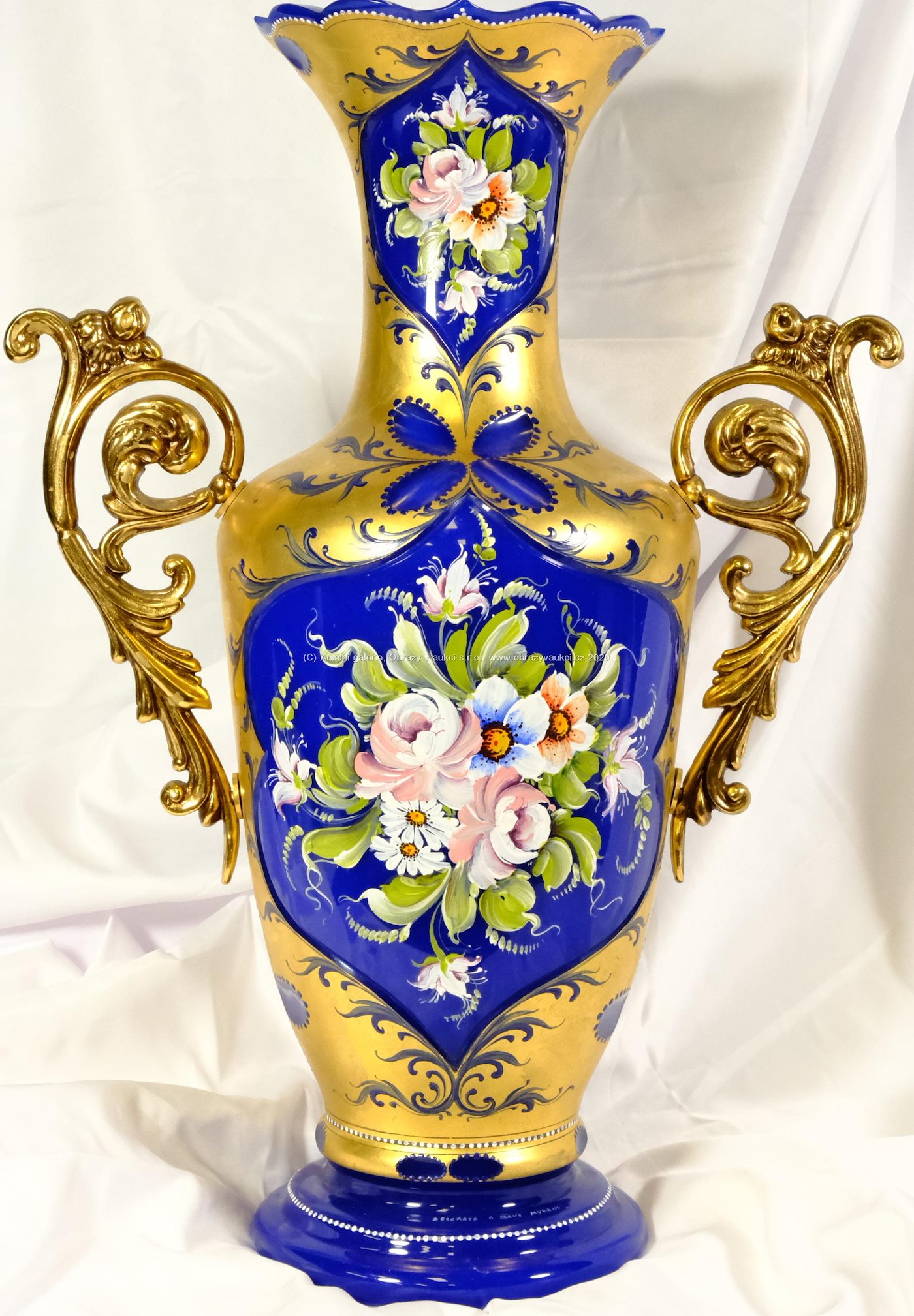 Murano - Váza s květinovým vzorem
