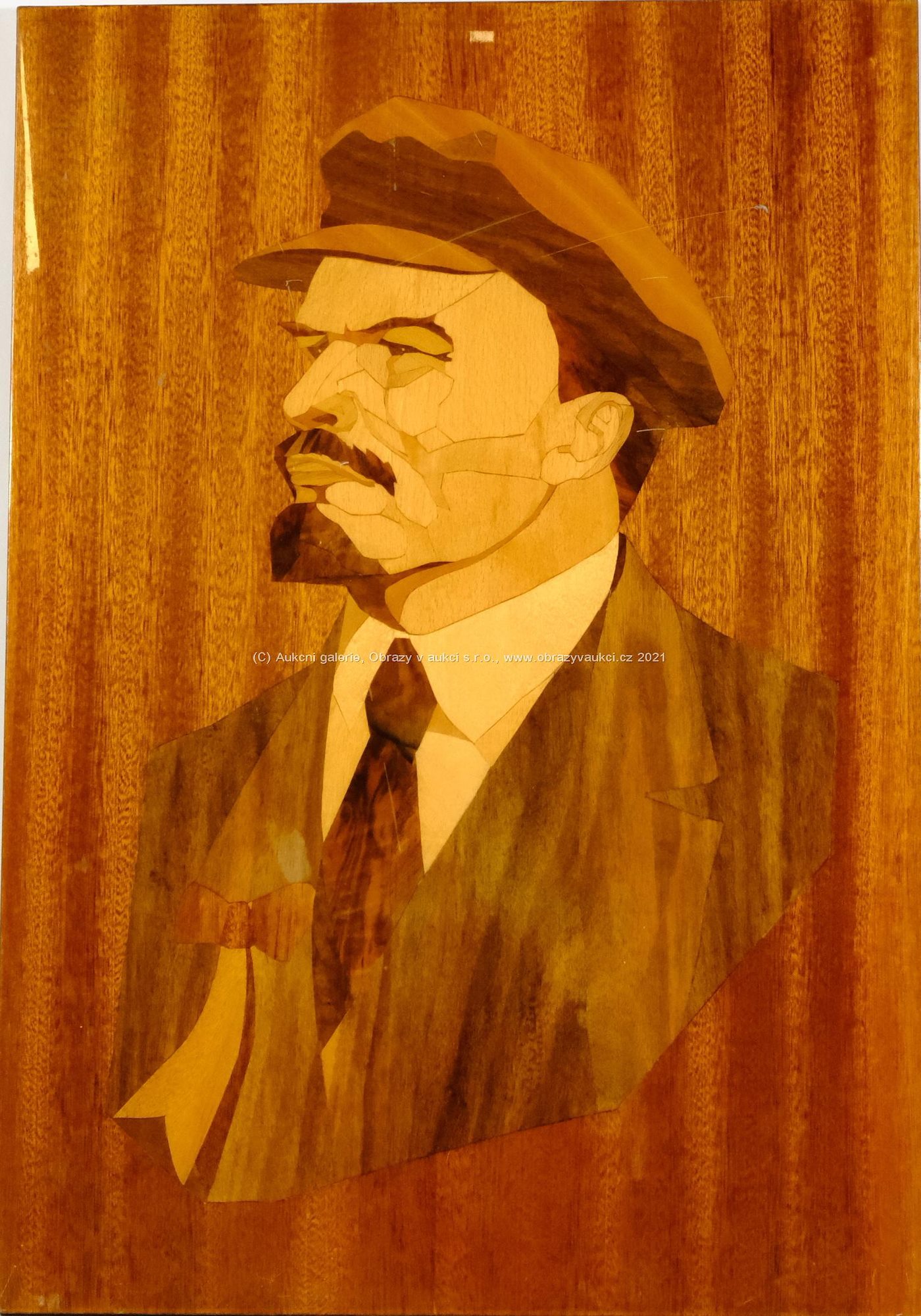2. pol. 20. stol. - Vzkládaný dřevěný obraz- Lenin