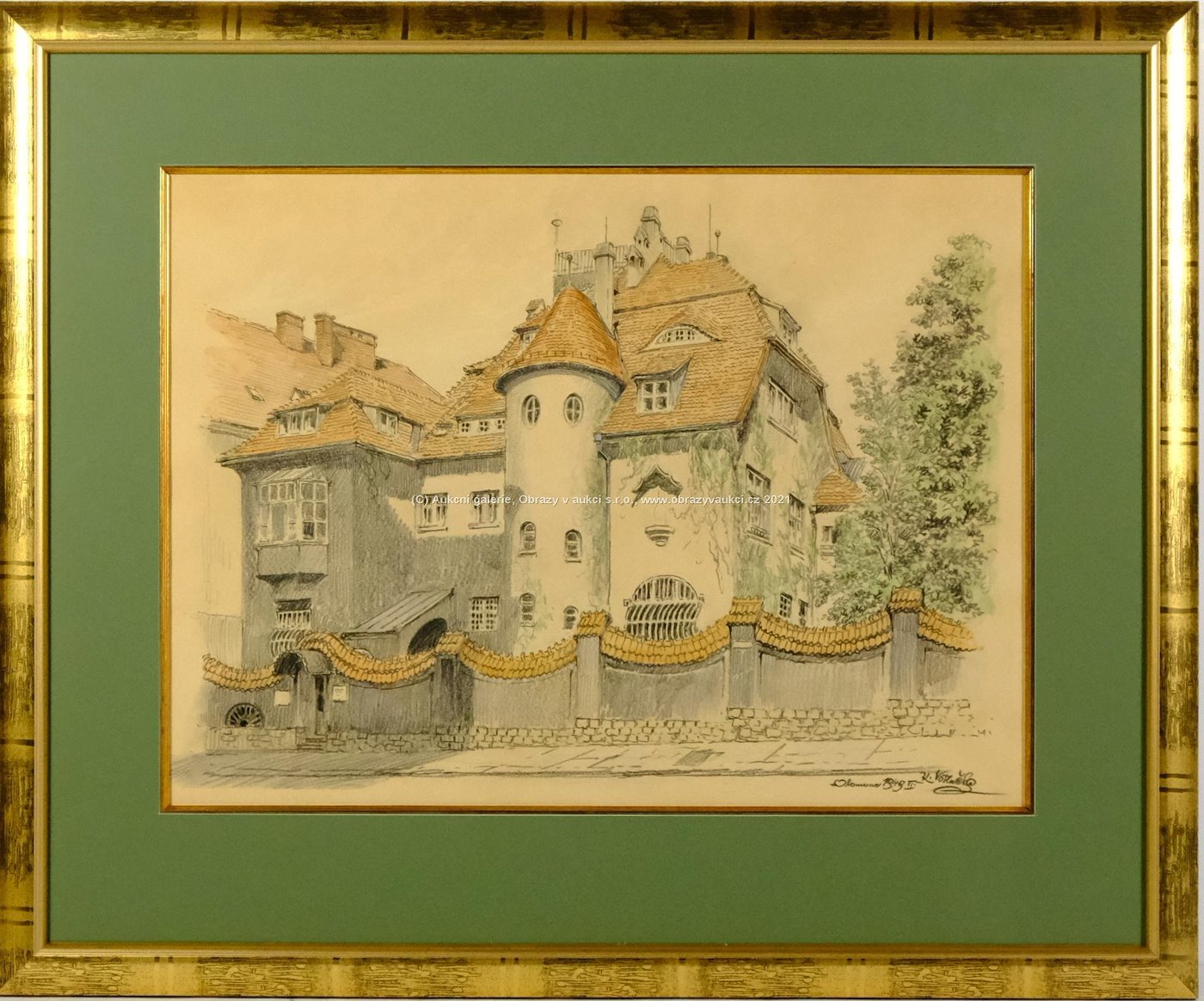 Karel Votlučka, Gustav Klimt - Vila PRIMAVESI, Olomouc + přiložen grafický list Eugenie Primavesi od Gustava Klimta