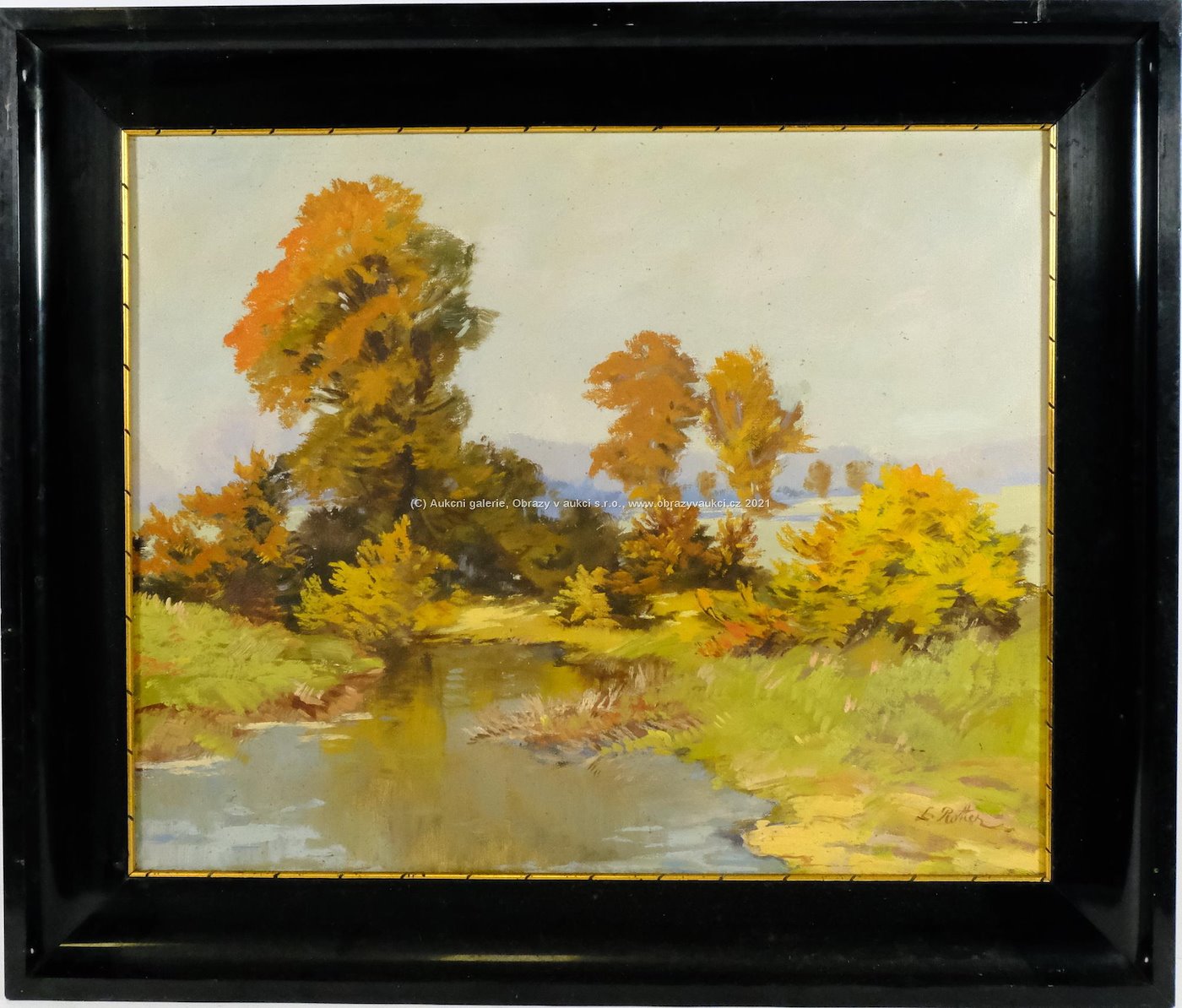 Leonard Rotter - Podzimní krajina s řekou