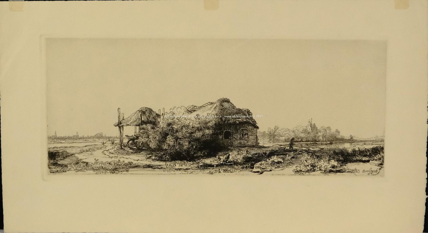 Rembrandt van Rijn - Chalupa v krajině