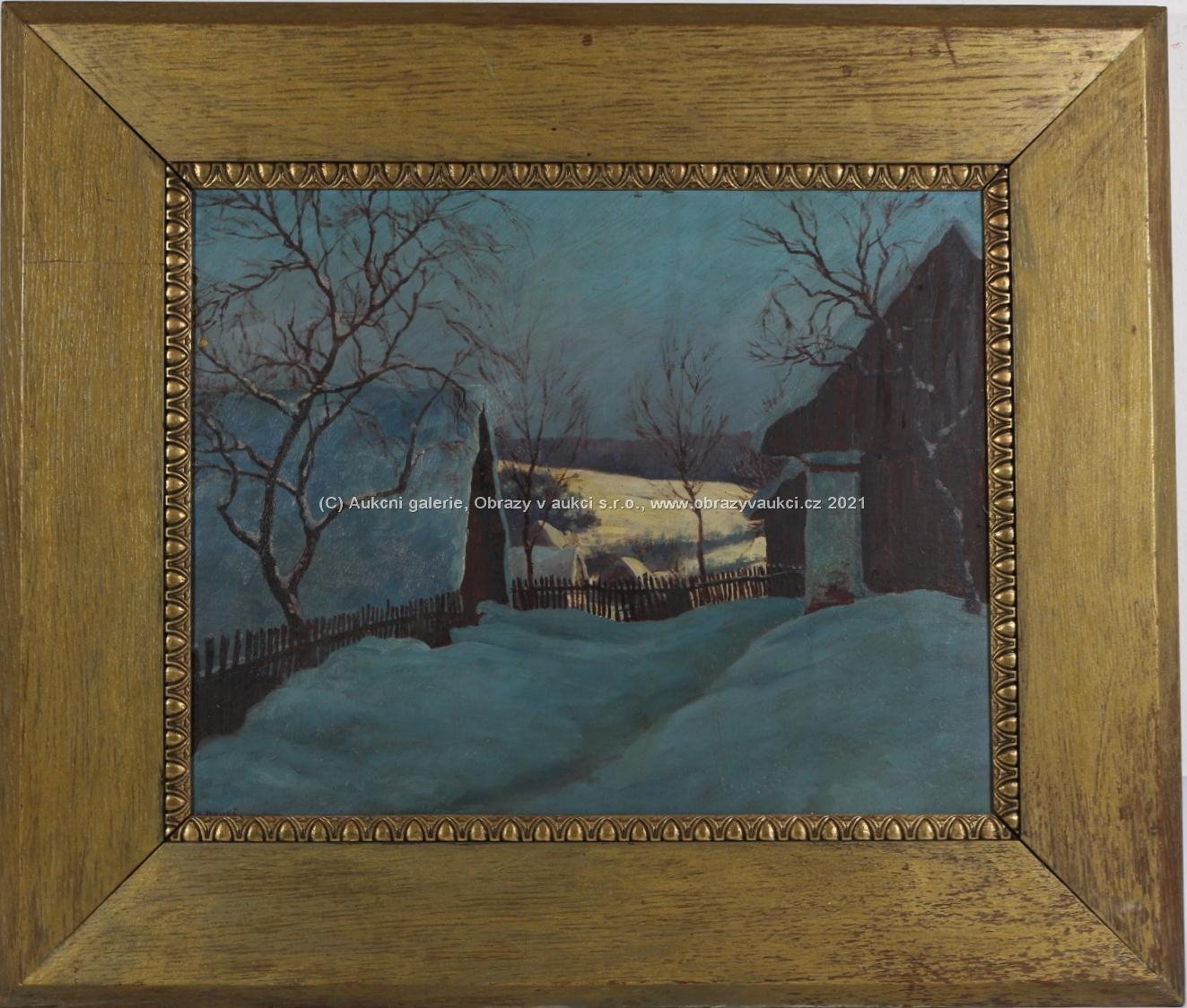 Karel Beneš (1881) - Vesnice v zimním hávu