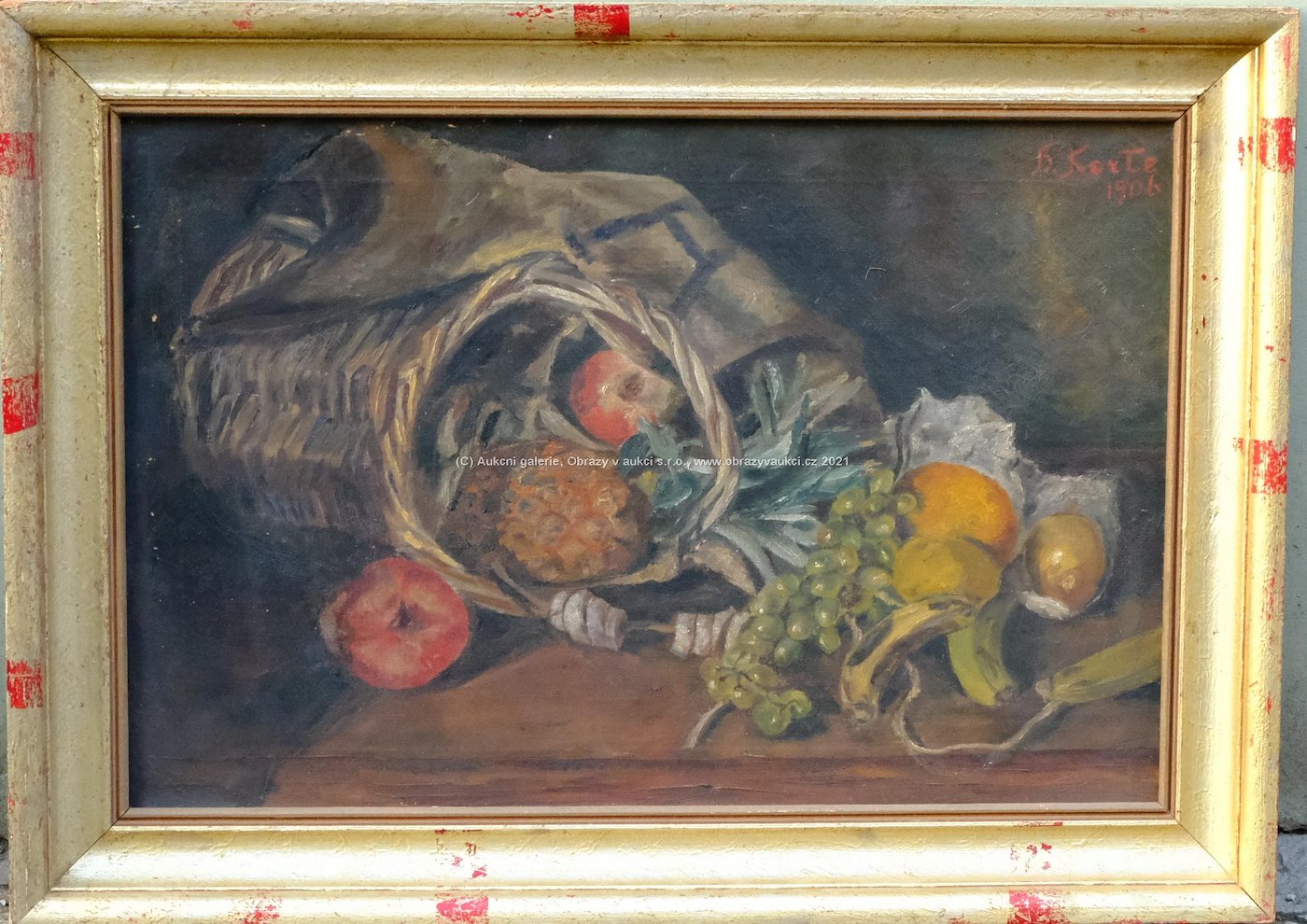 Korte - Zátiší s košíkem a ovocem