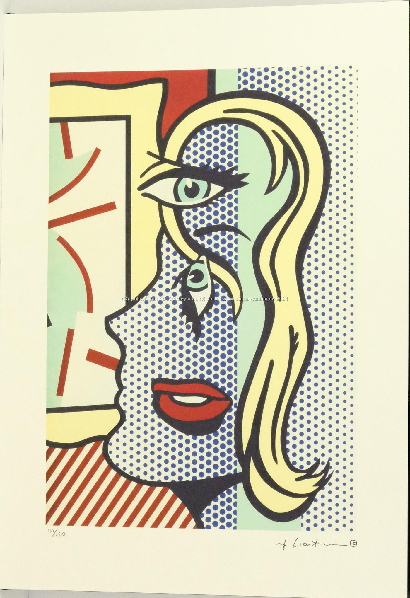 Roy Lichtenstein - Blondýna se zelenýma očima