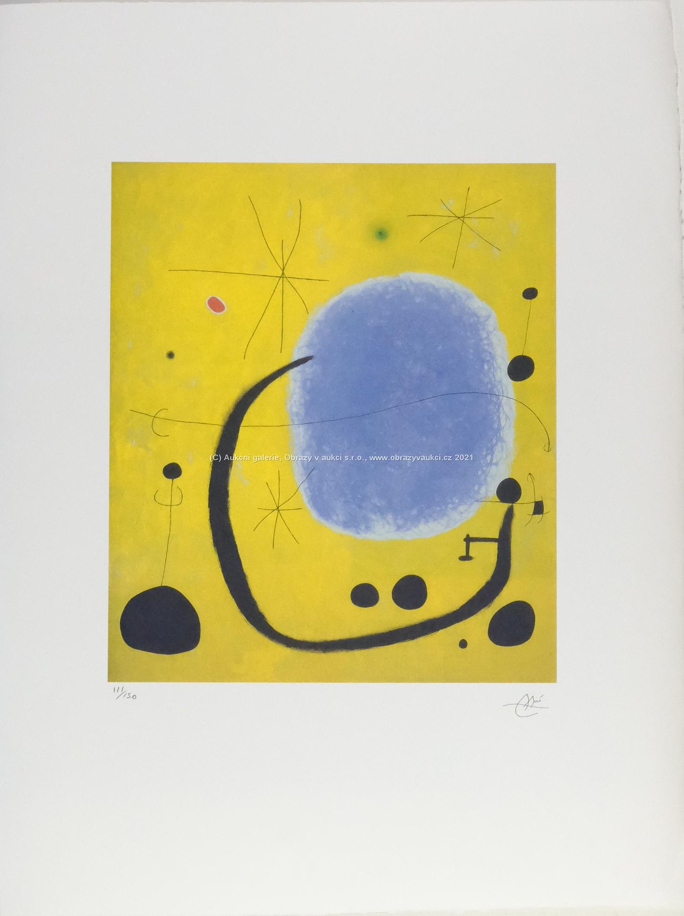 Joan Miró - Žlutá abstrakce