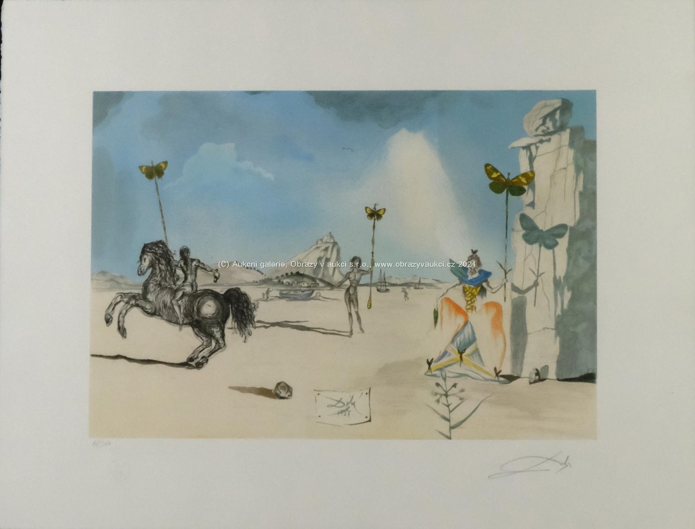 Salvador Dalí - Landscape with Cavalier and Gala