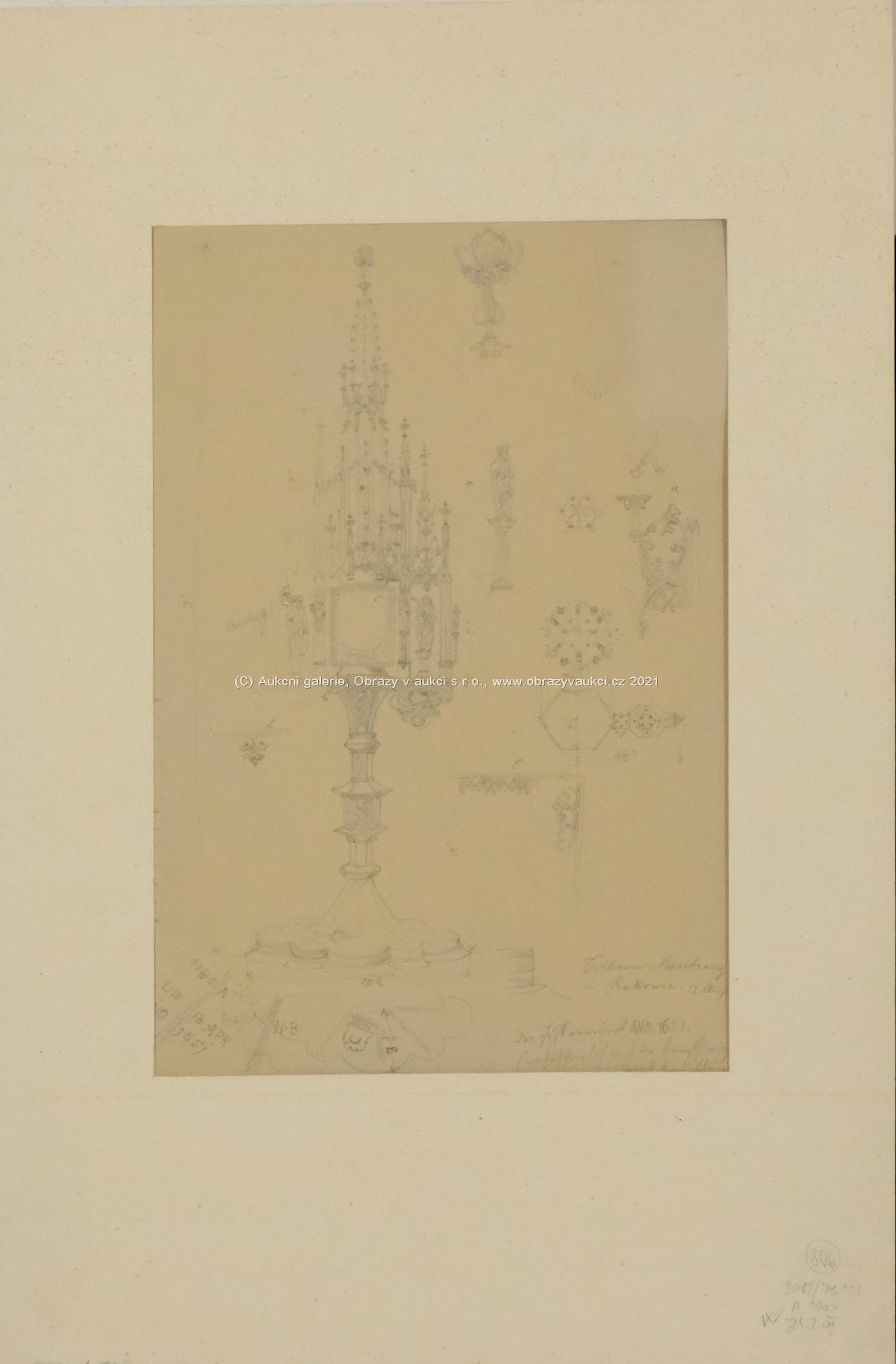 Bedřich  Wachsmann - Studie monstrance