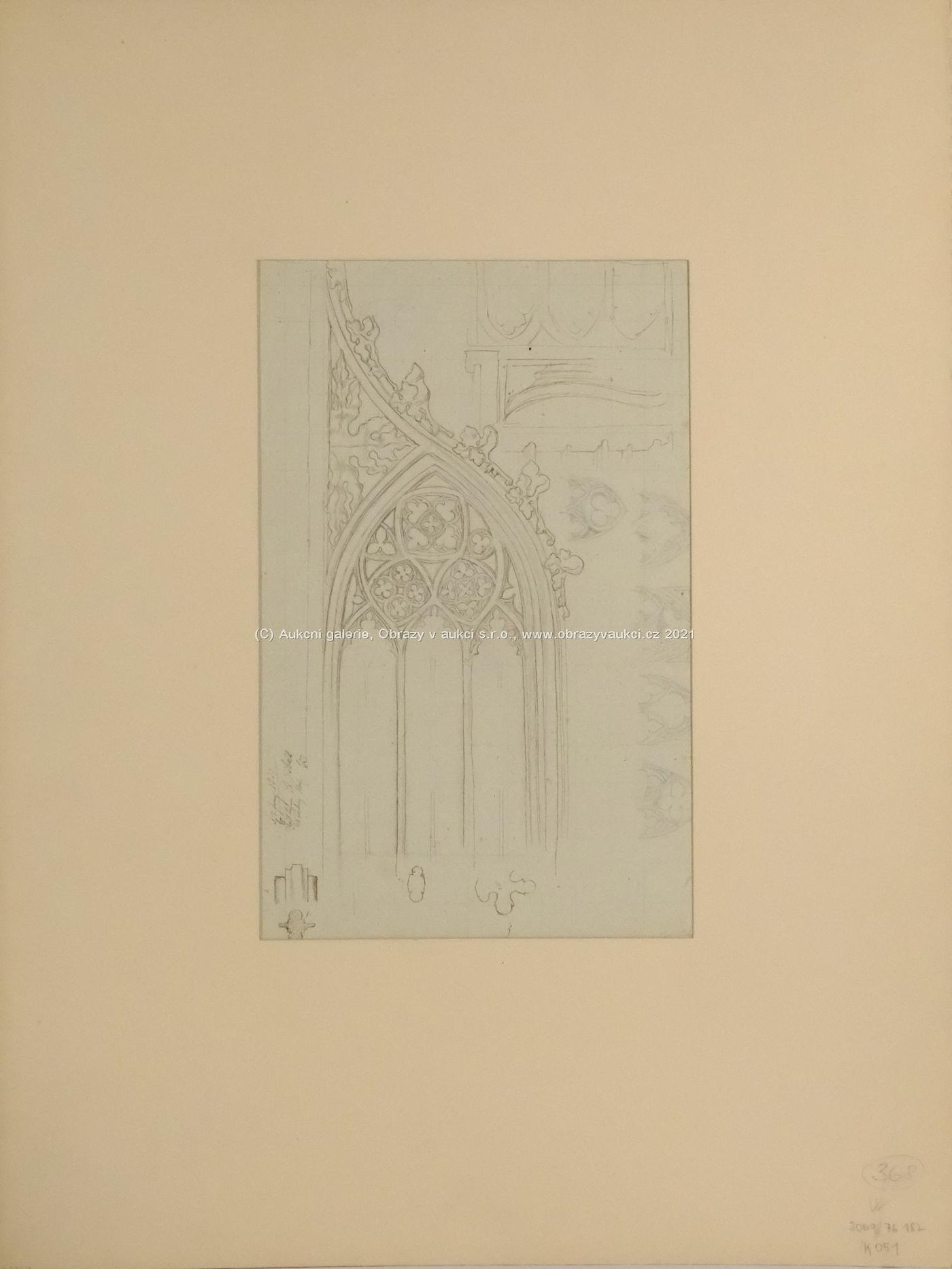 Karel Krumpiegel - Okno gotické katedrály v Norimberku