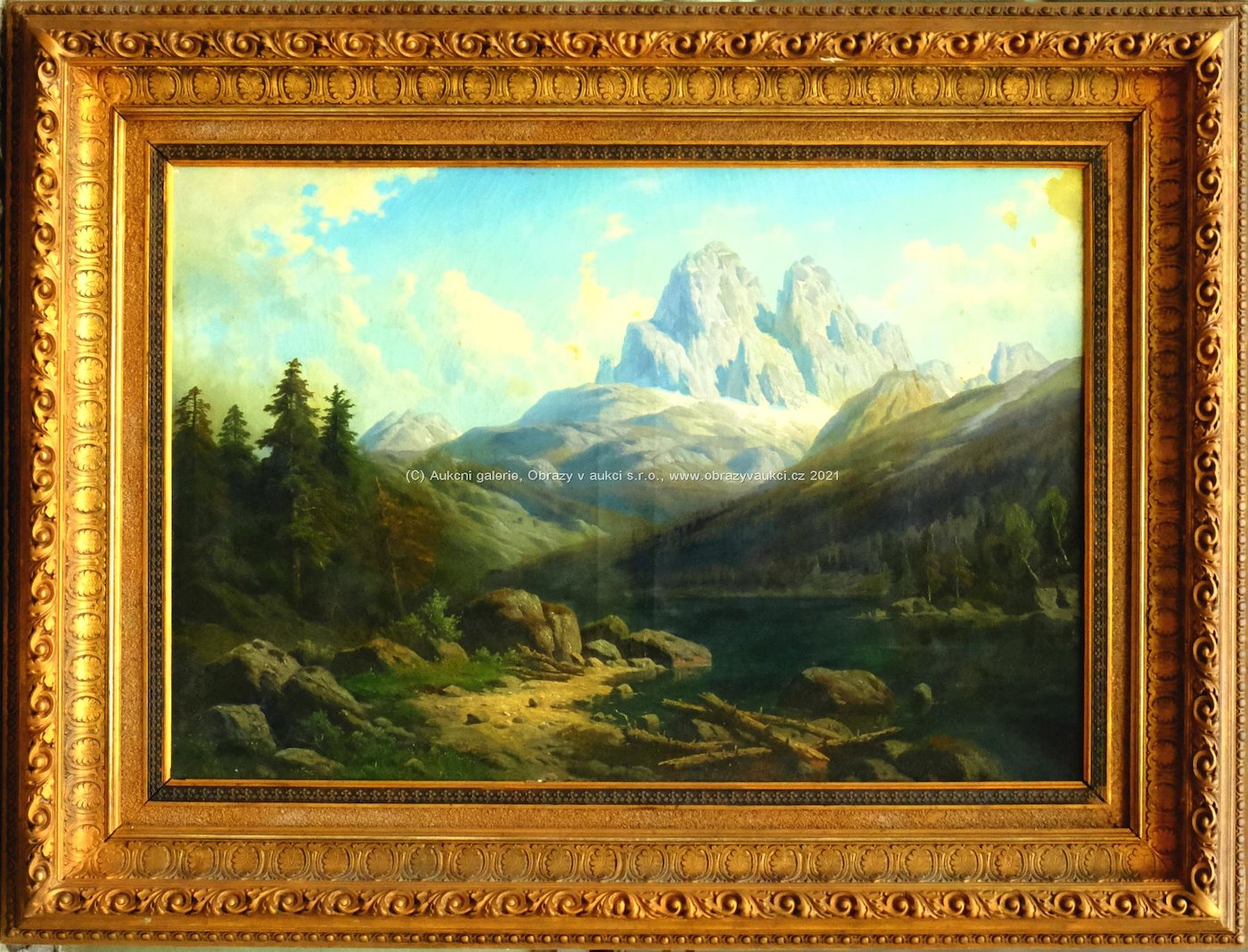 Signováno nečitelně - Horská krajina - 19. století