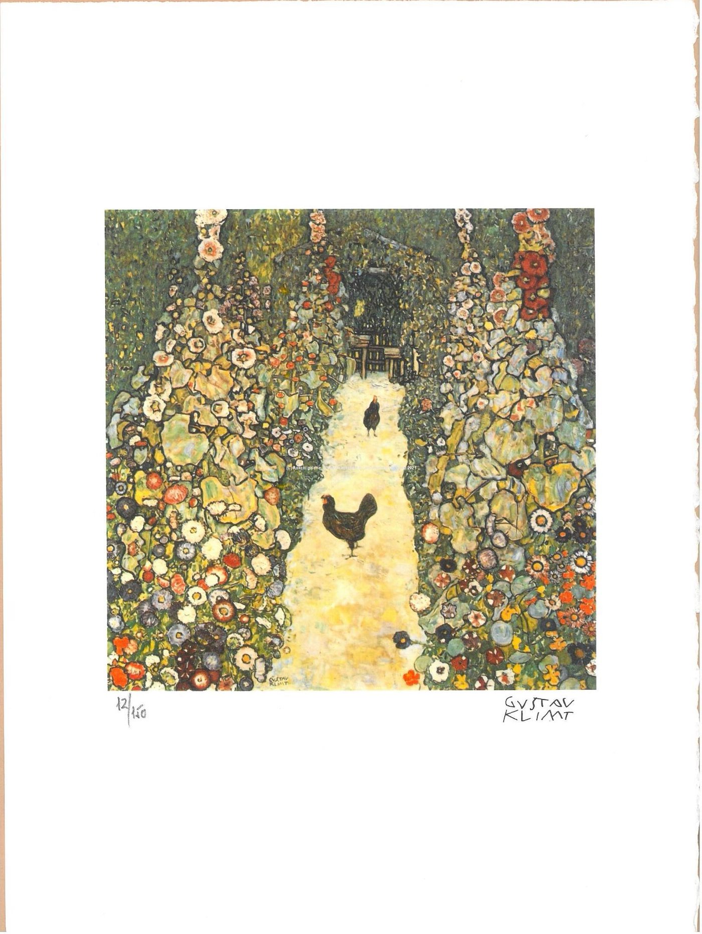 Gustav Klimt - Slepice v zahradě