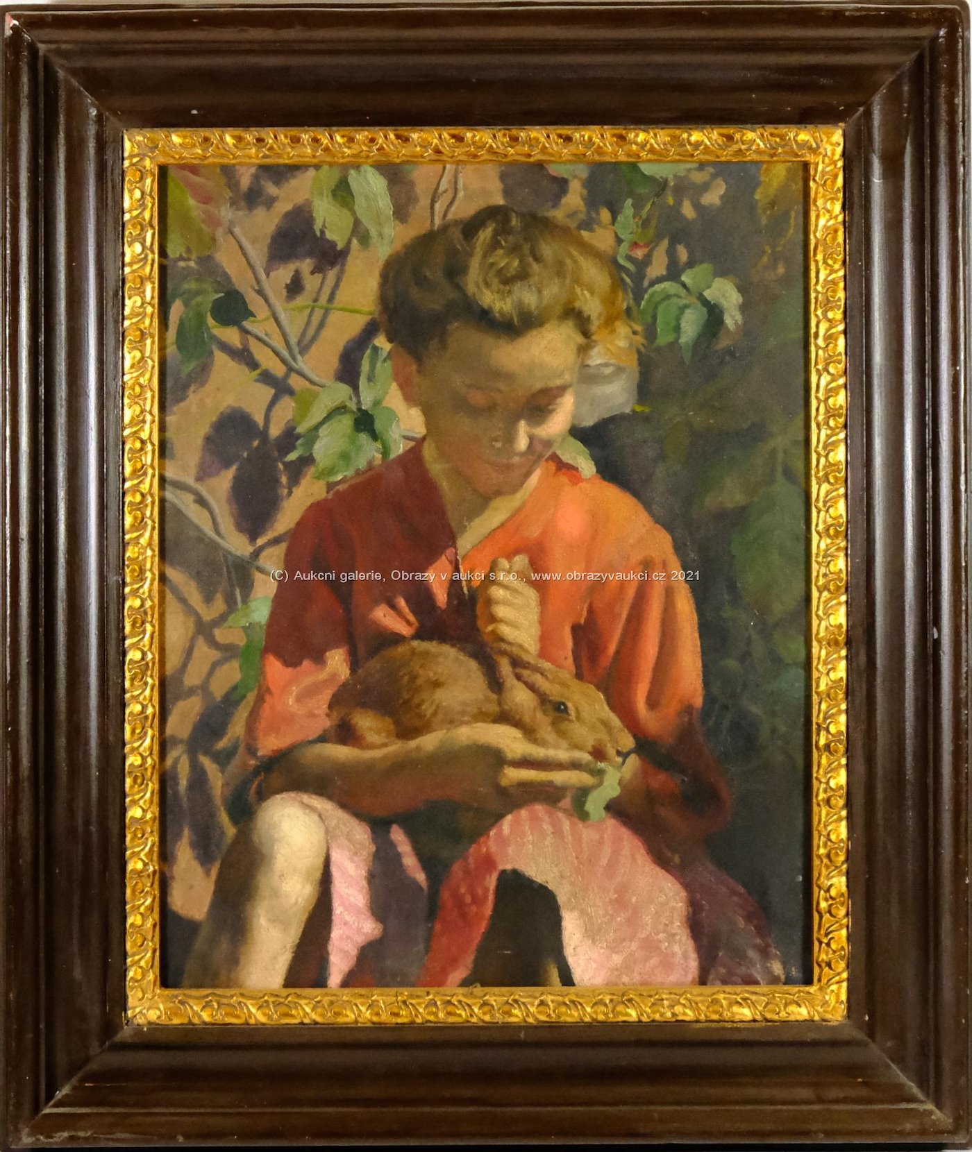 František Šimon Tavík - Dívka s králíkem
