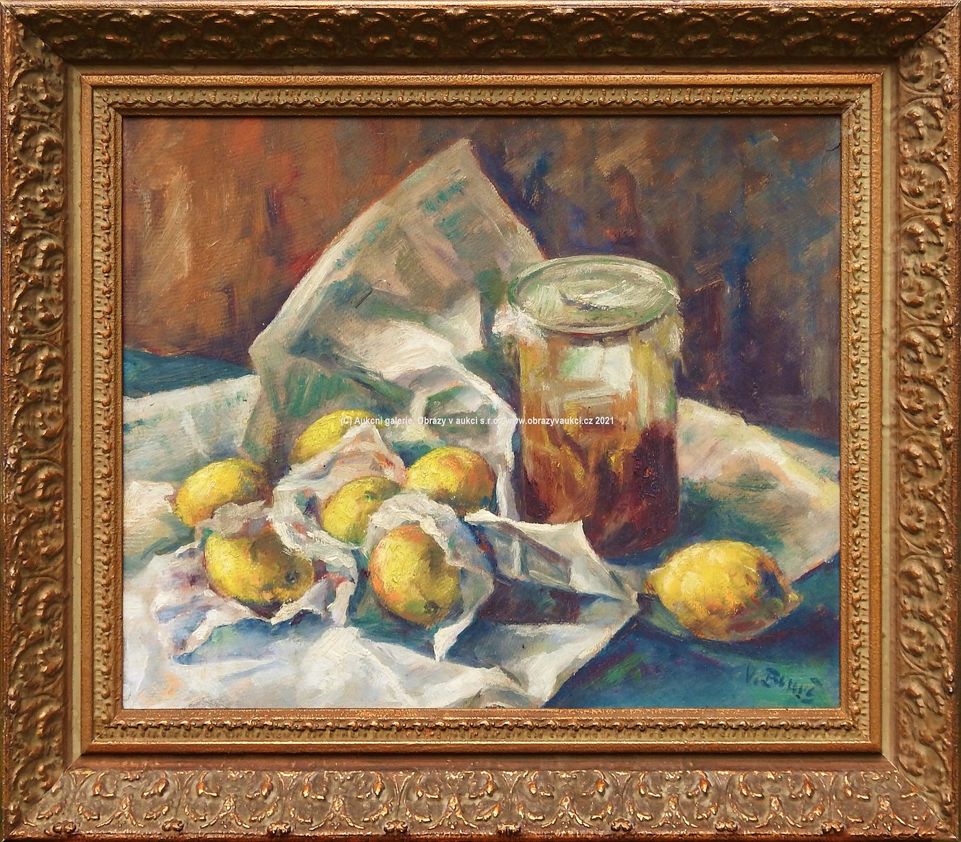 Vincenc Beneš - Zátiší s citrony