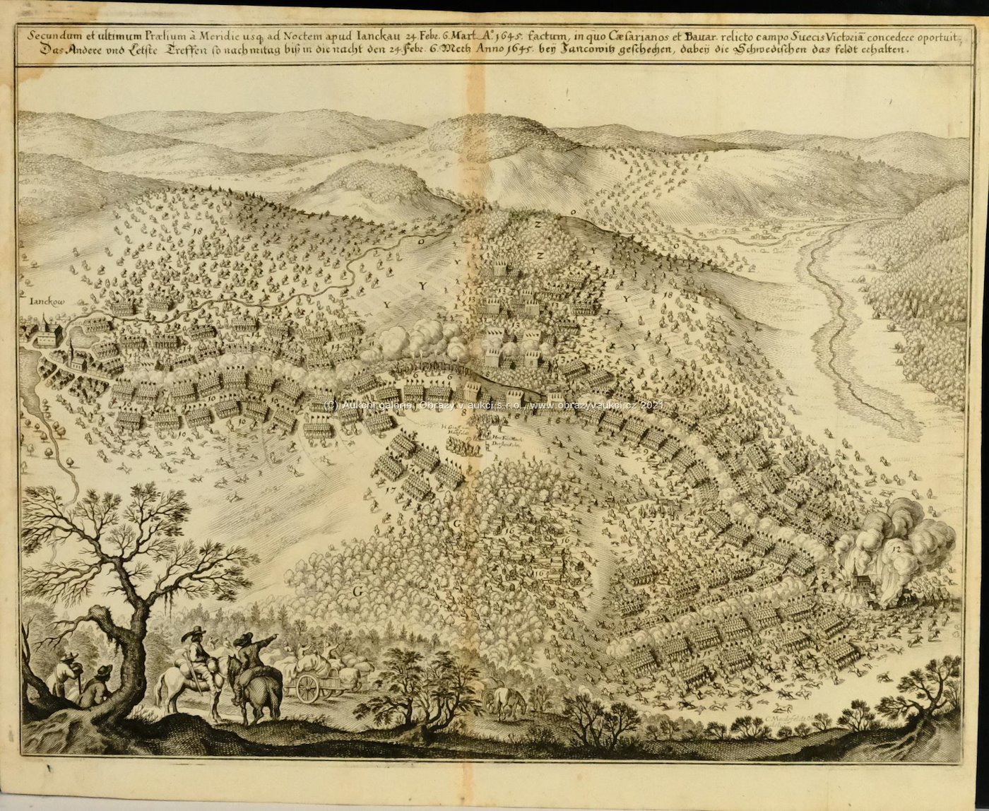 Matthaeus Merian - Konvolut 2 map Bitva u Jankova