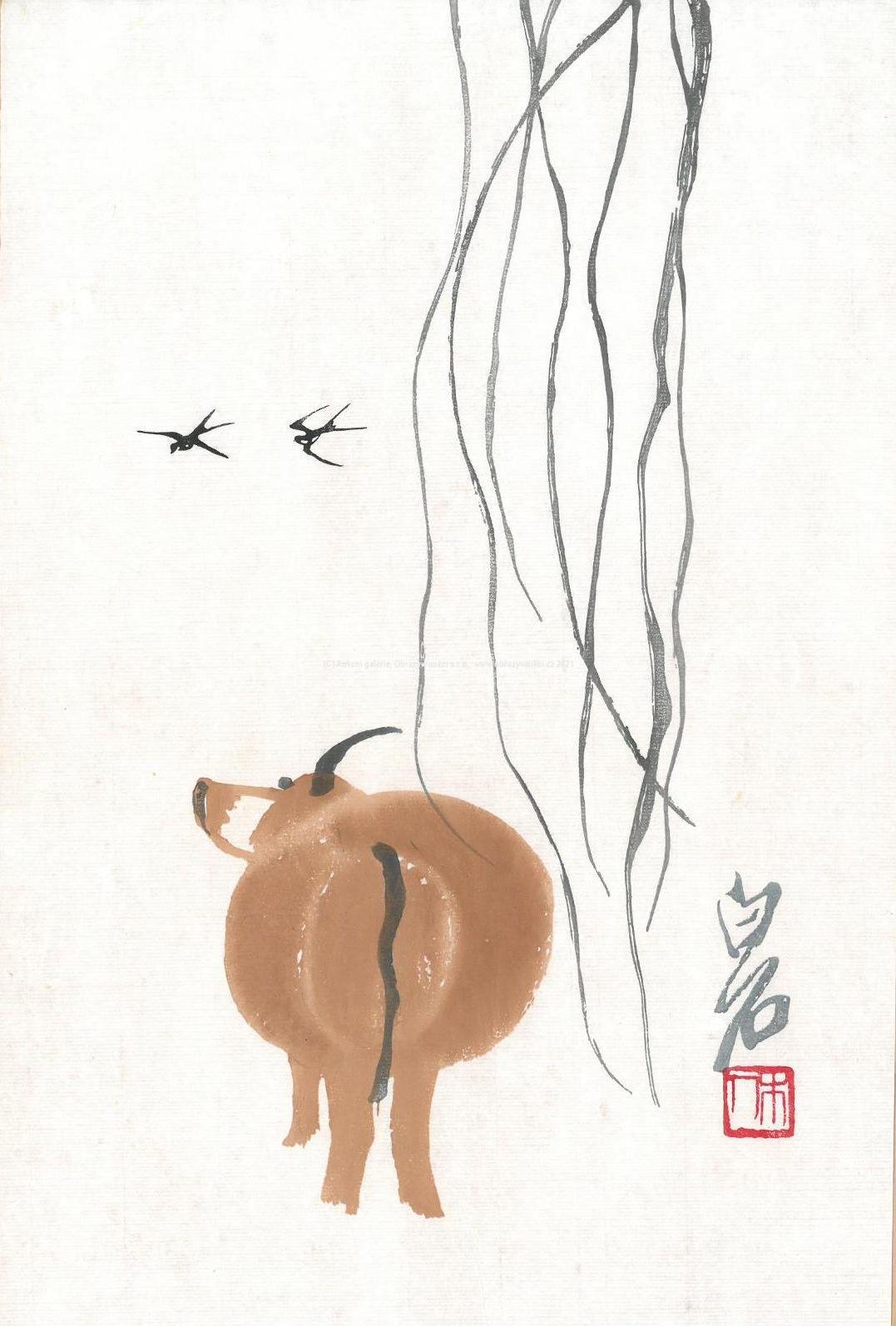 Bai-shi Qi (Čchi Paj-š´) - Čínská kráva