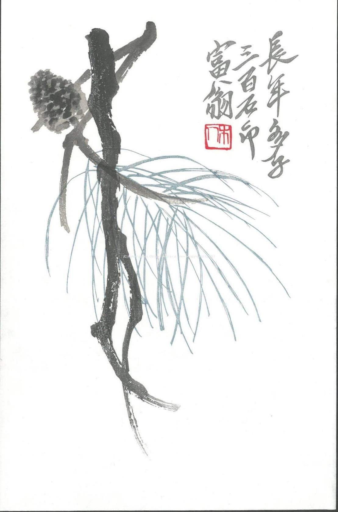 Bai-shi Qi (Čchi Paj-š´) - Borovicová šiška