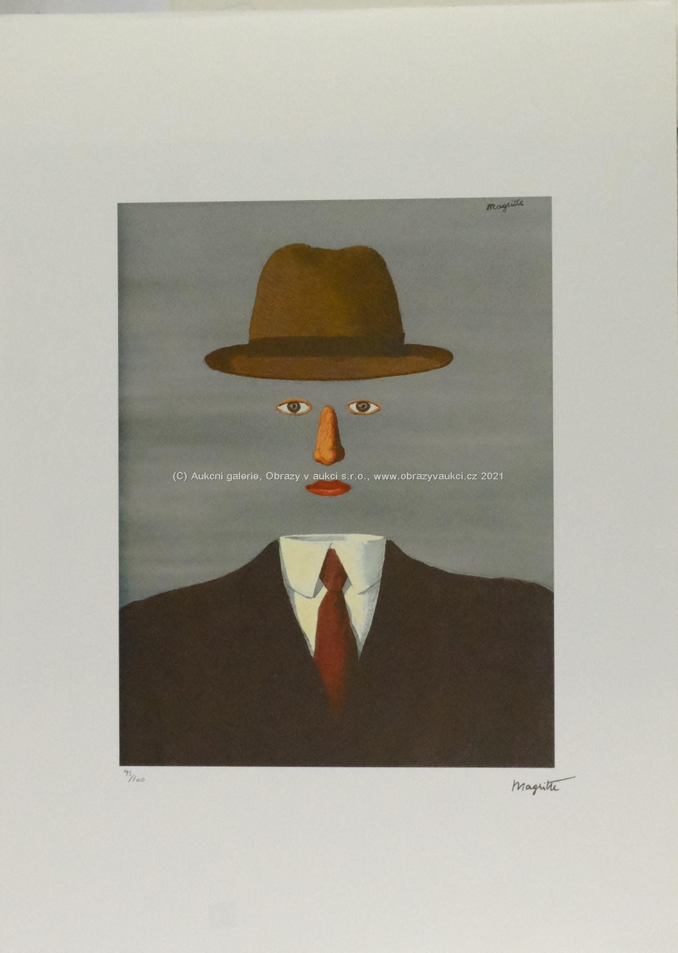 René Magritte - Muž v klobouku