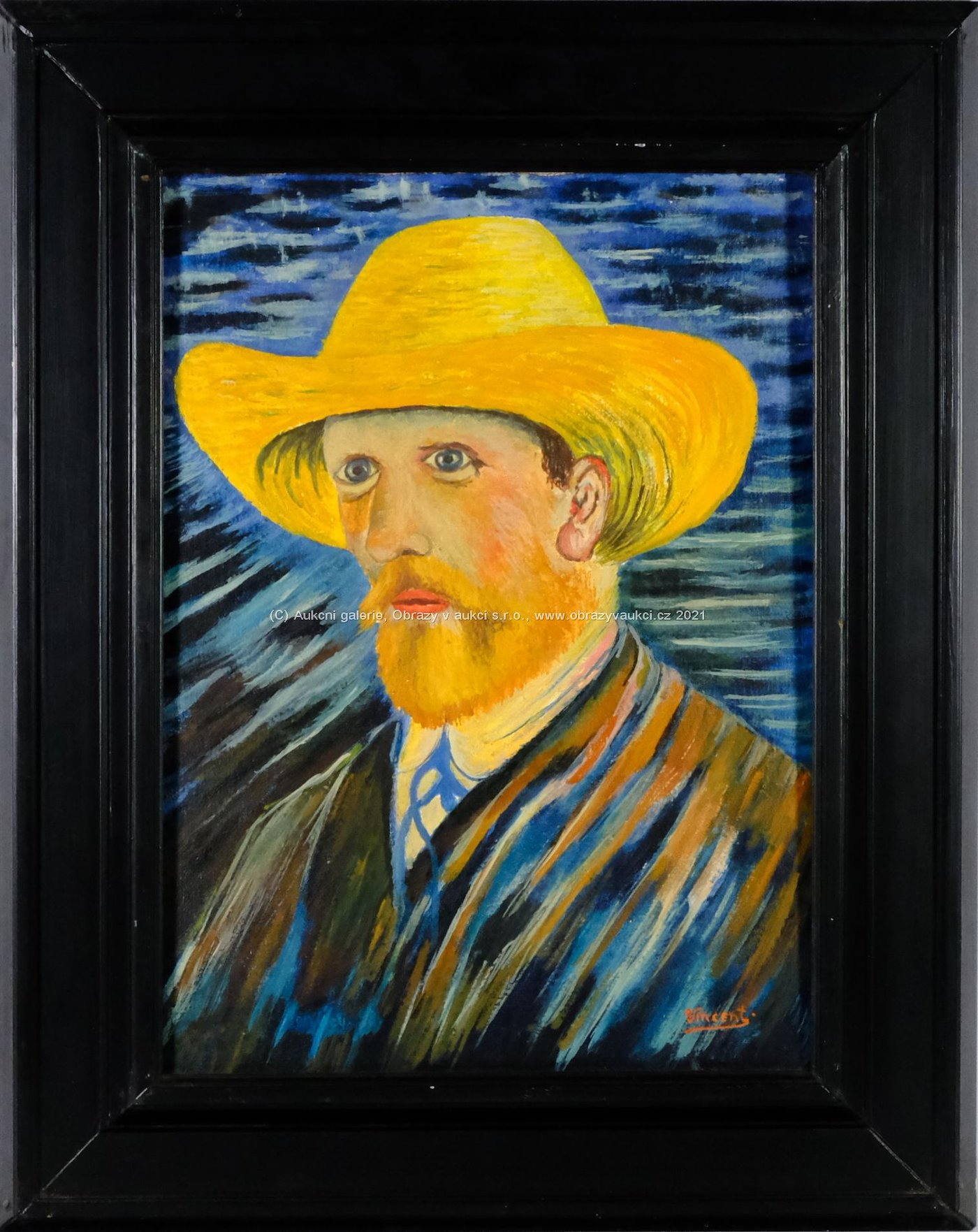 Napodobitel Vincenta van Gogha - Autoportrét ve žlutém klobouku