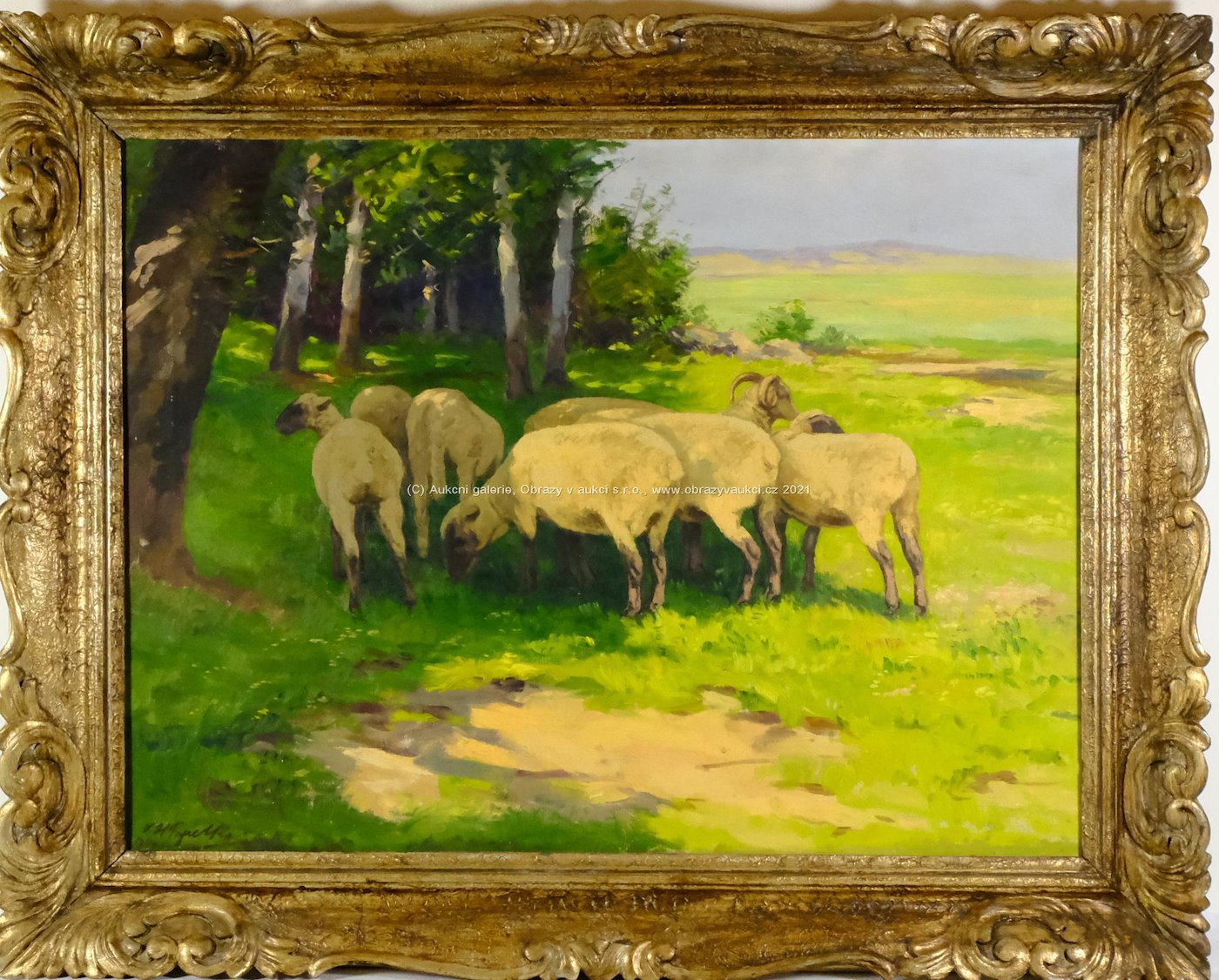 Vojtěch Hynek Popelka - Ovce na kraji lesa