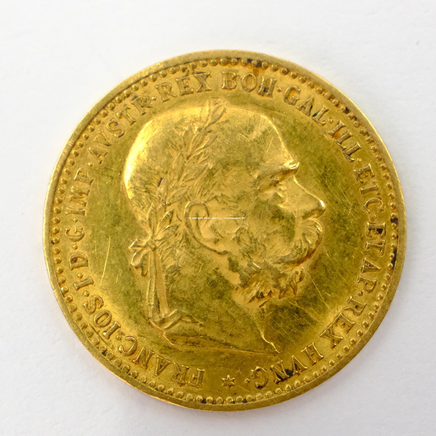 .. - Rakousko Uhersko zlatá 10 Koruna 1905 rakouská. Zlato 900/1000, hrubá hmotnost mince 3,387g