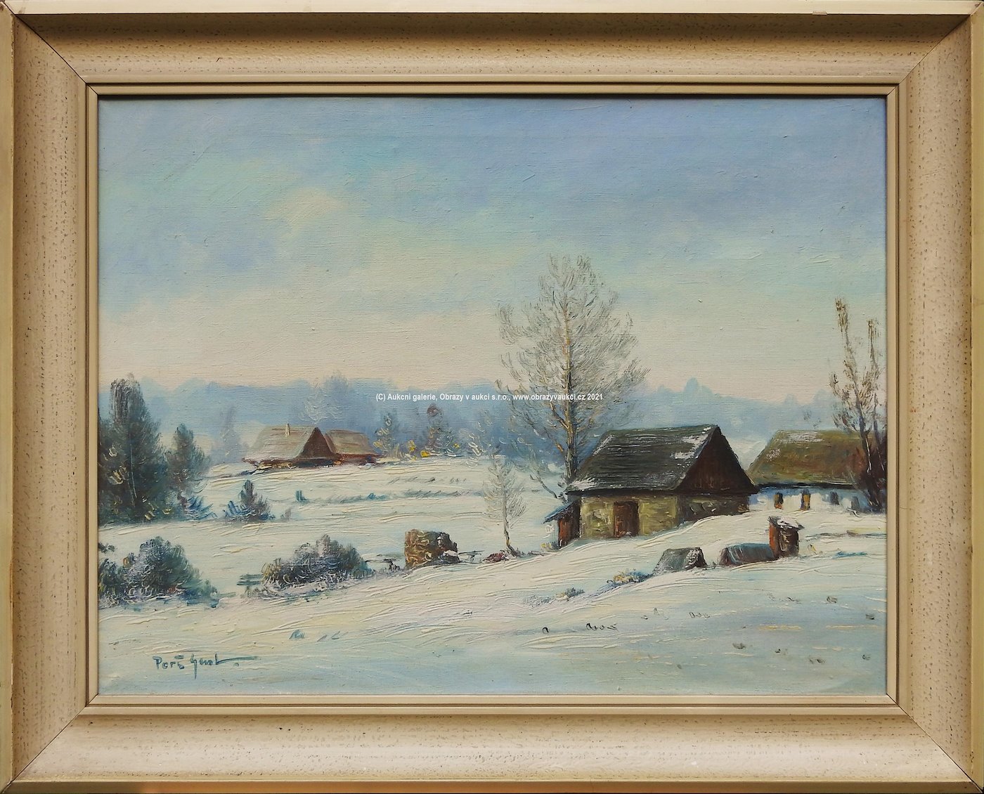 Gustav Porš - Chalupy v zimě