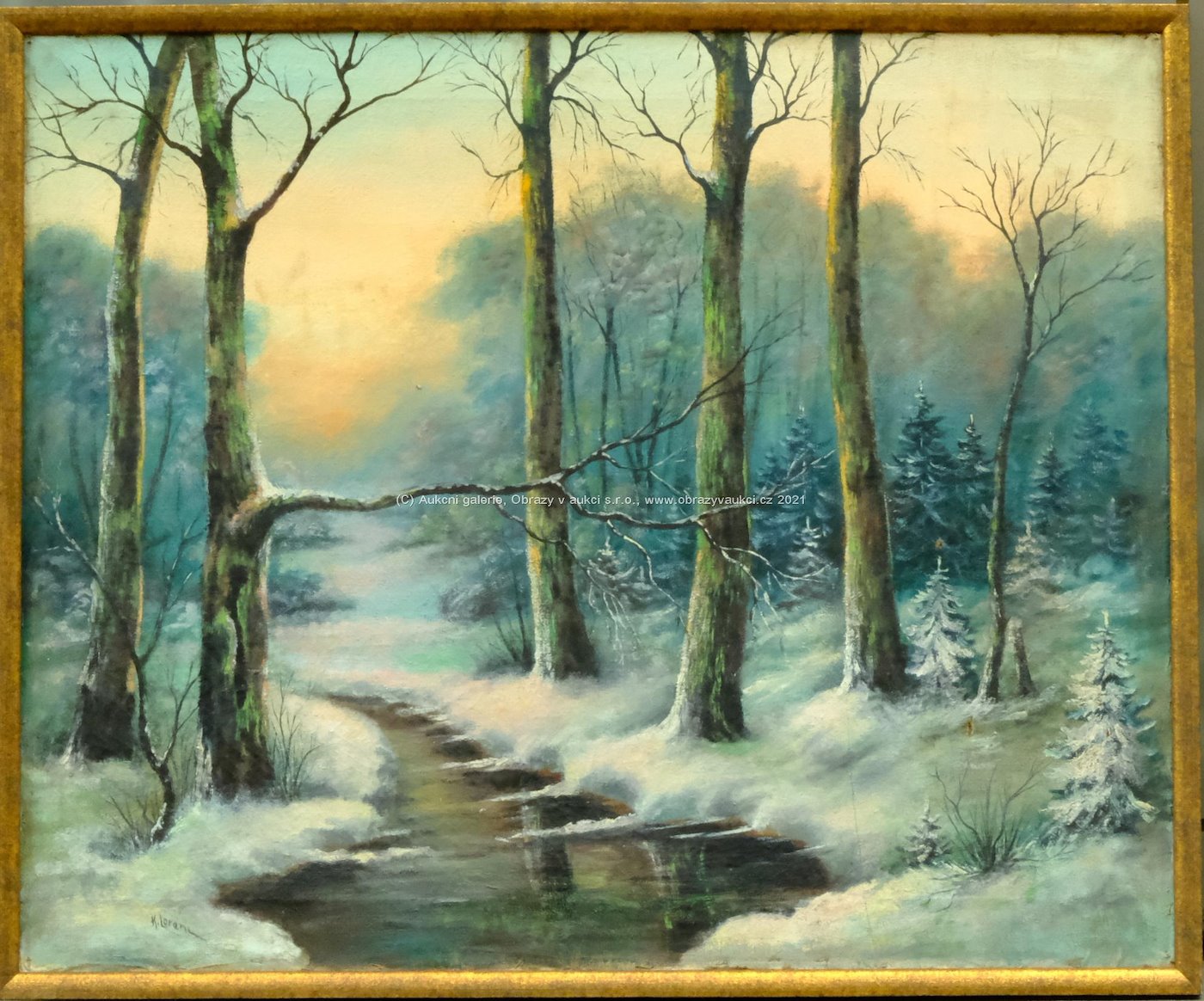 K. Lorenc - Lesní říčka v zimě