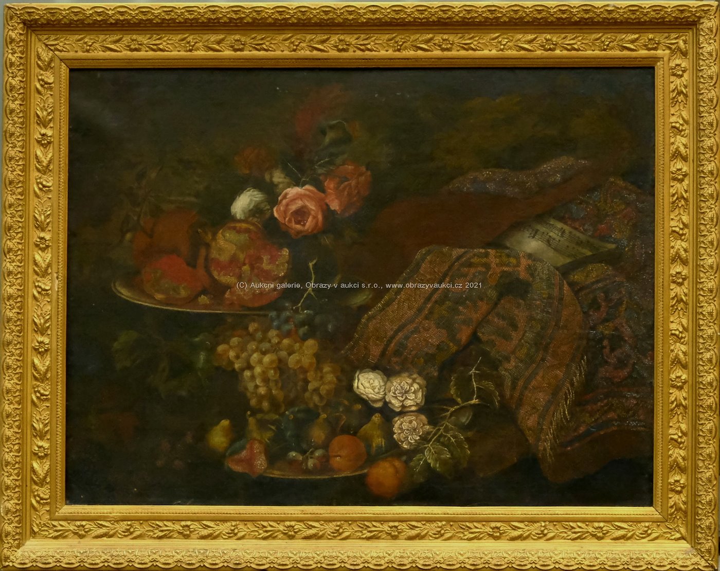 středoevropský malíř přelomu 18-19. století - Honosné zátiší