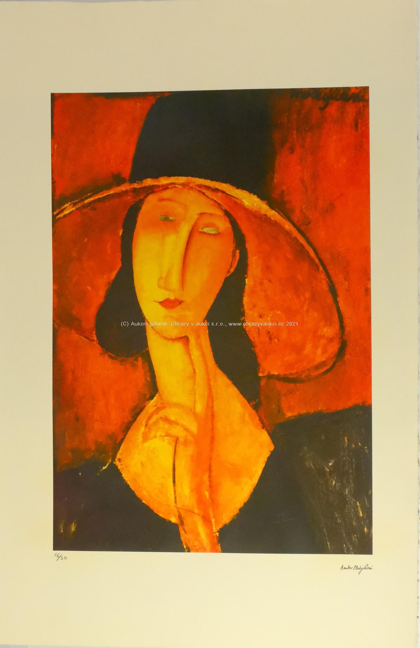 Amedeo Modigliani - Dáma v klobouku