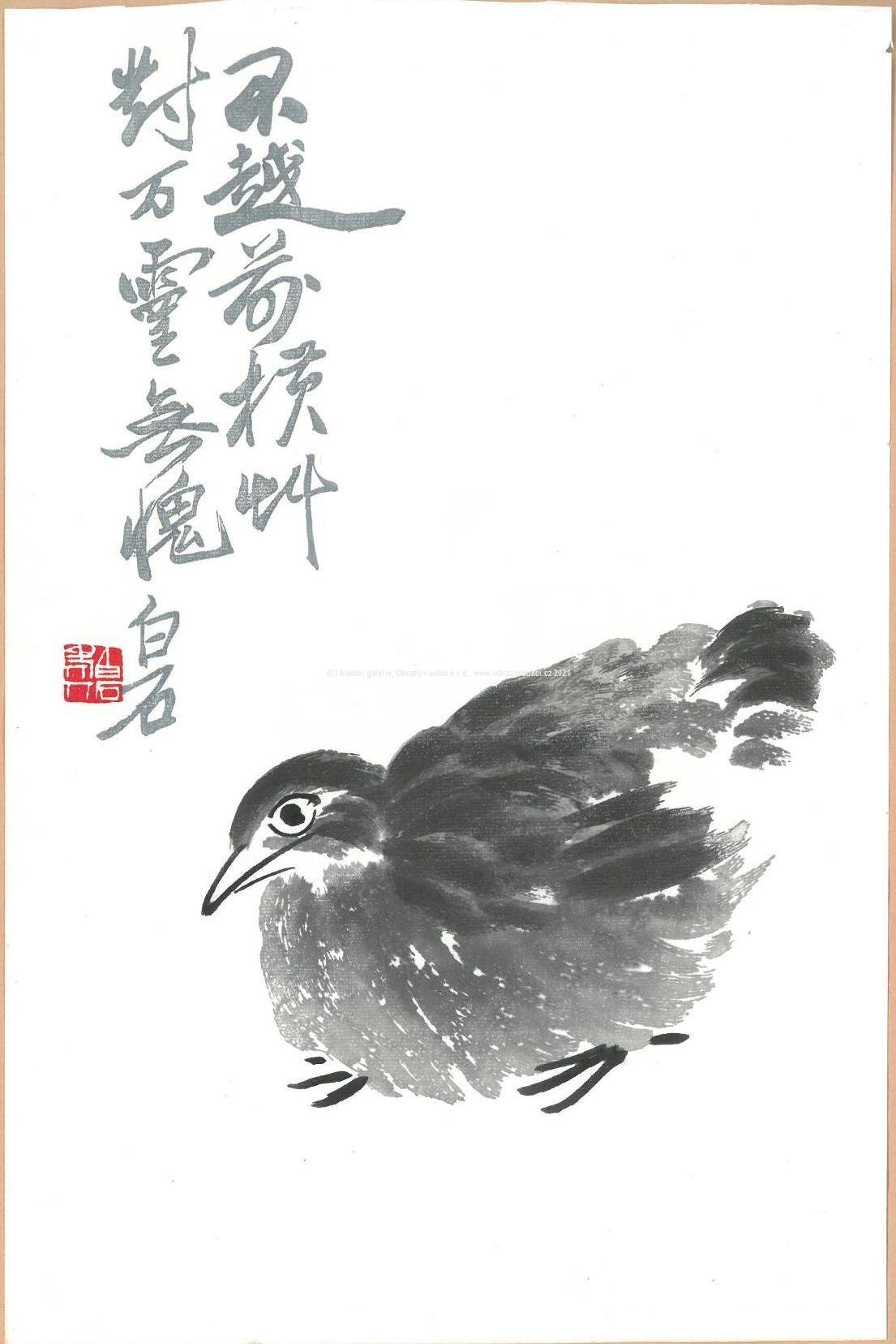 Bai-shi Qi (Čchi Paj-š´) - Střapatý ptáček