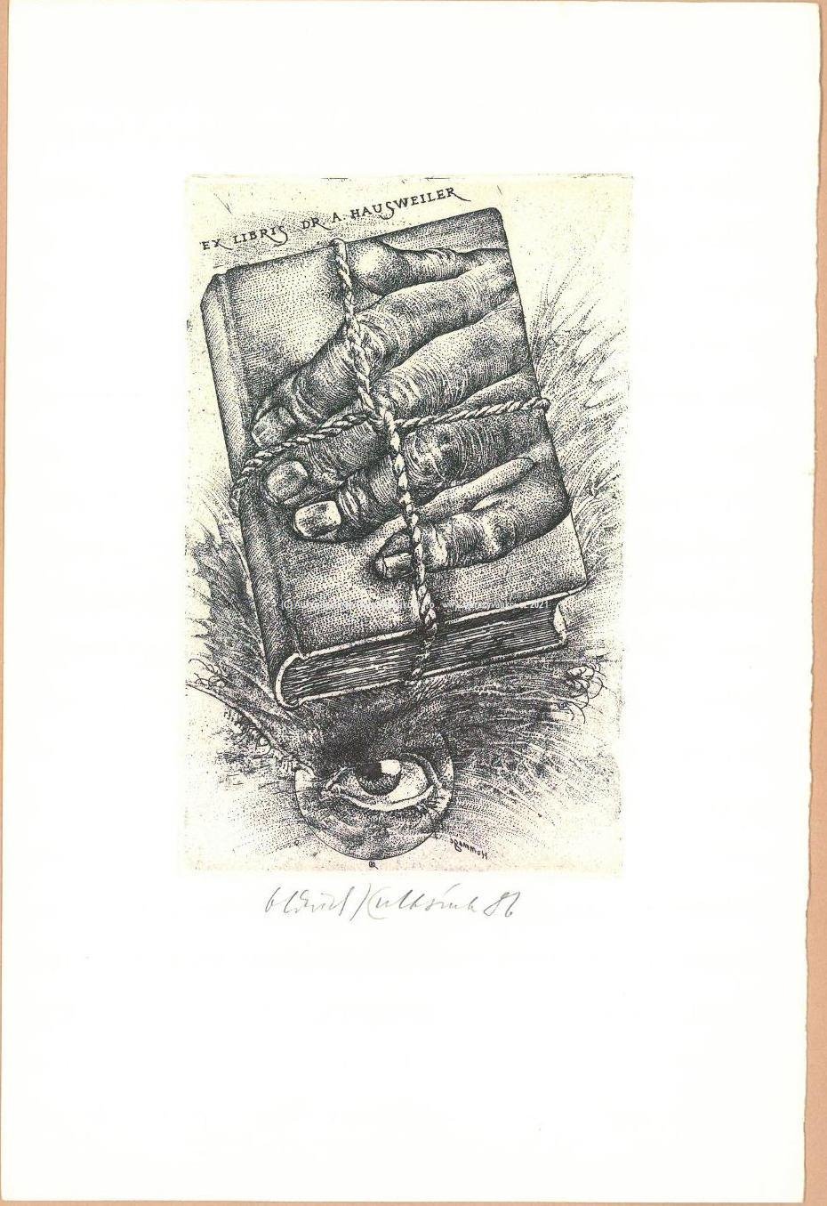 Oldřich Kulhánek - Ex libris Dr. A. Hausweiler