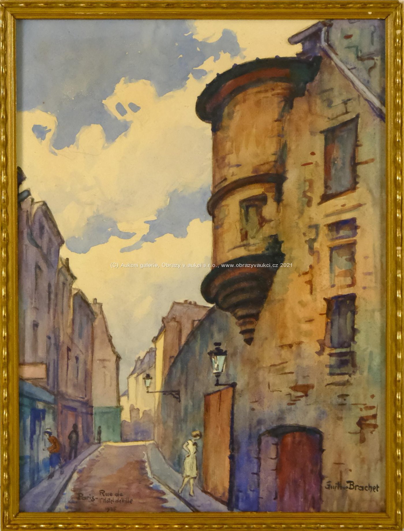 Gustave Brachet - Rue de Paris - Hotel de Ville 1925