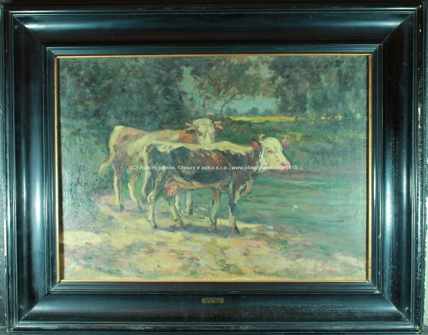 Gustav Reiter - Krávy u potoka