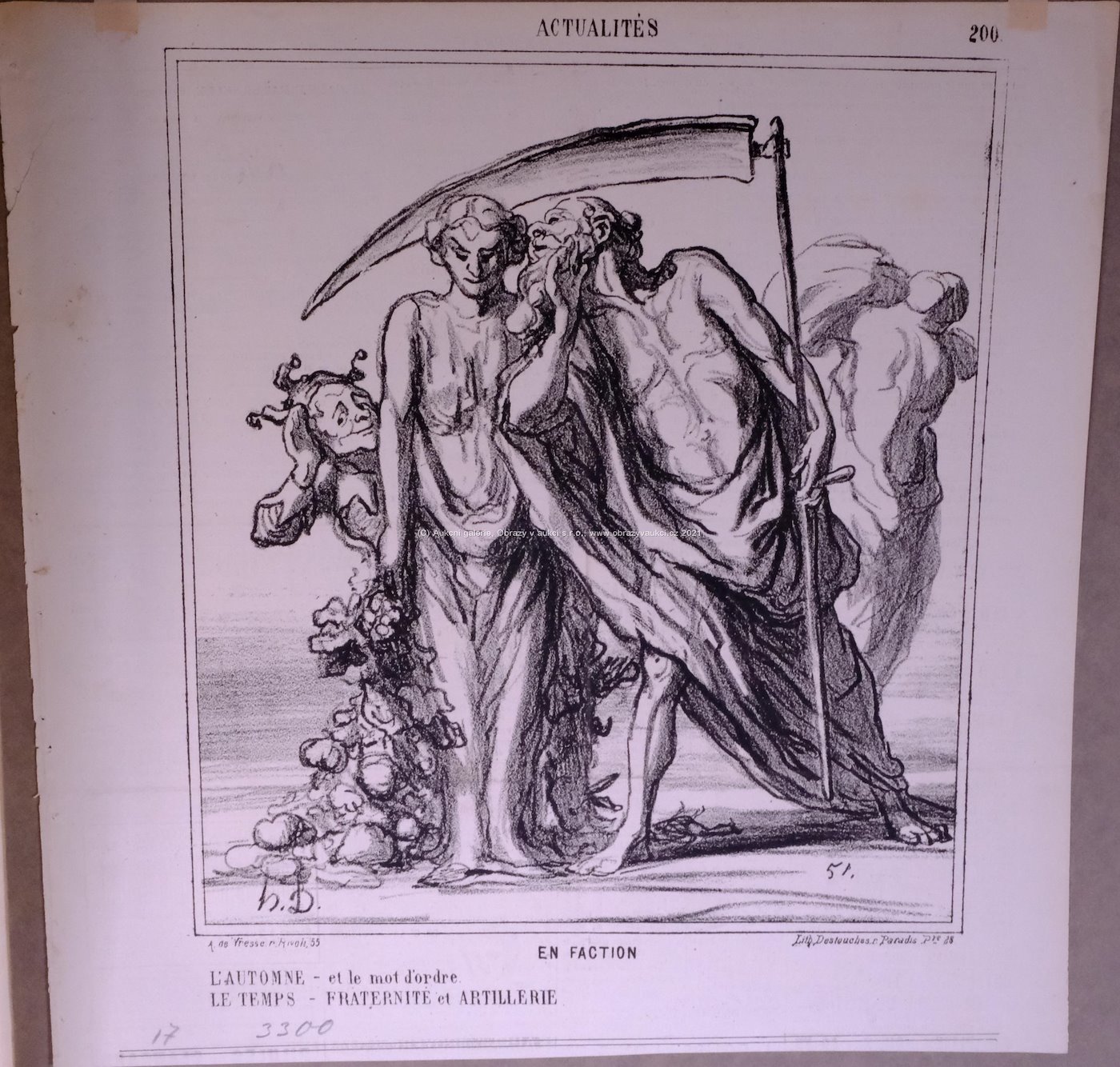 Honoré Daumier - Konvolut 2 grafických listů II.