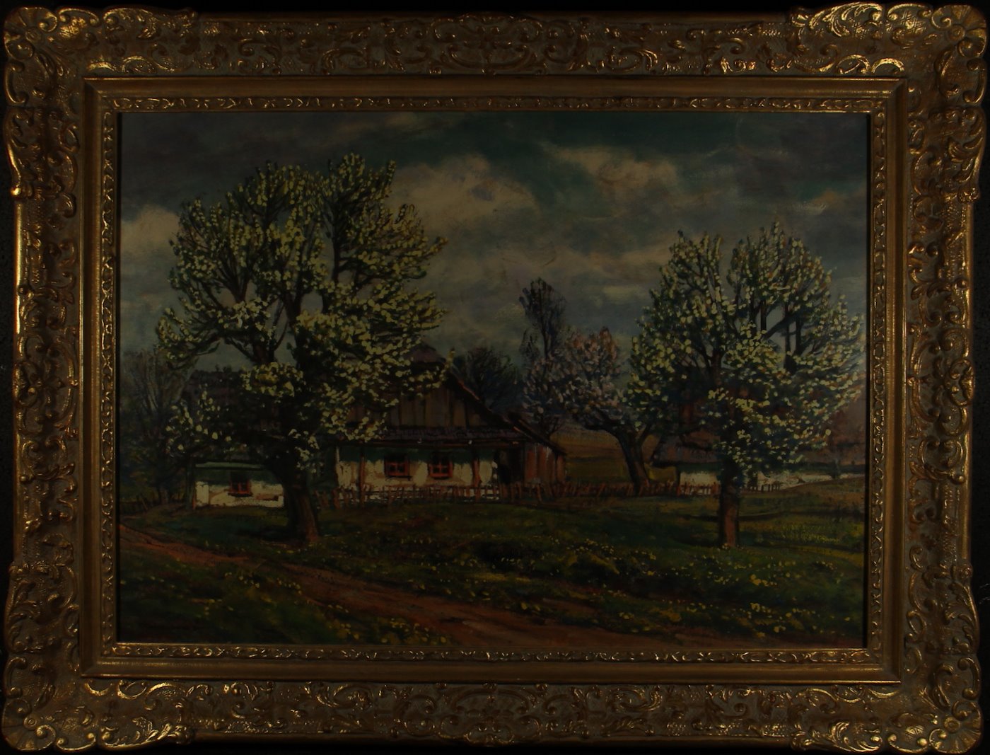 Karel Schauer - Vesnice s rozkvetlými stromy