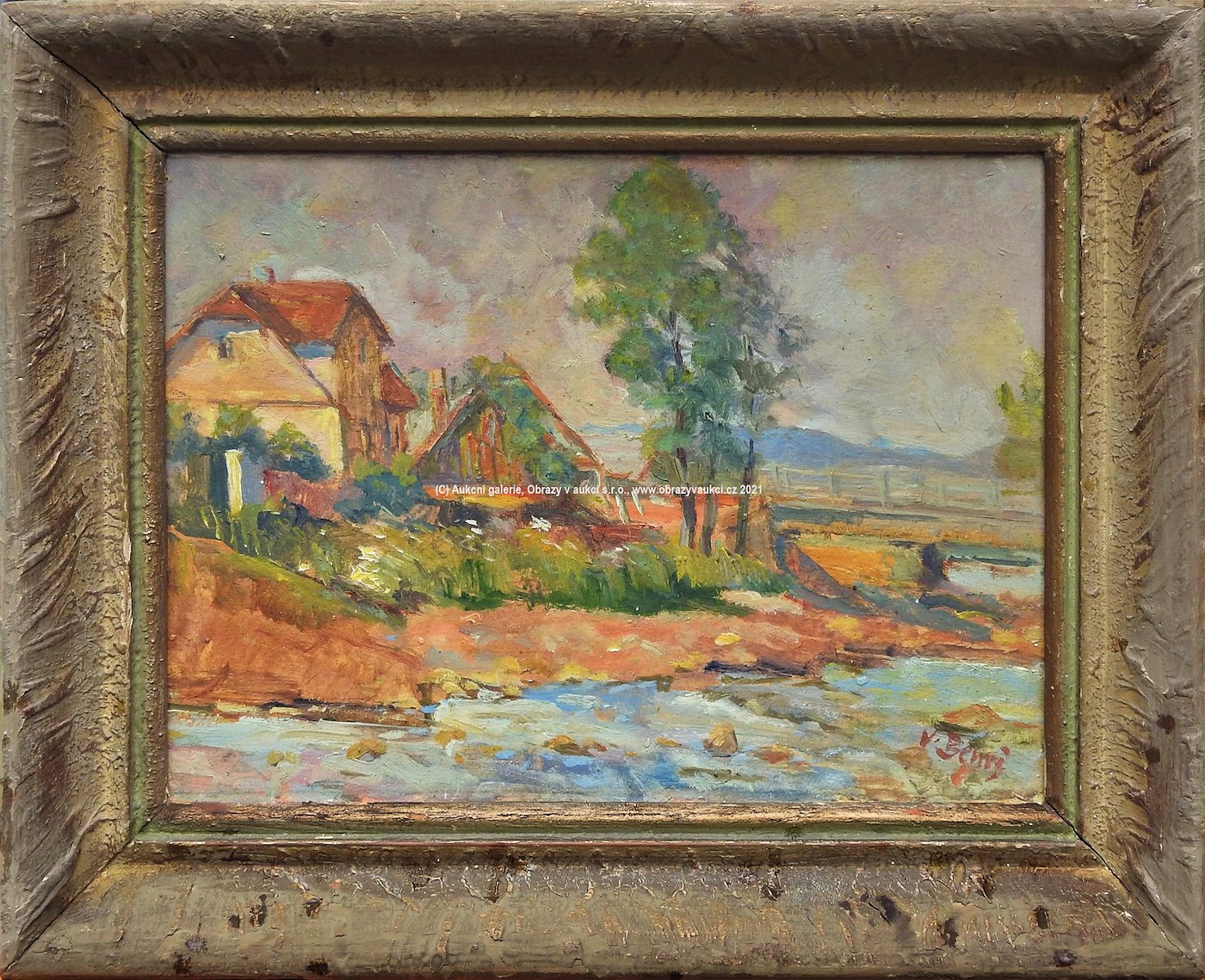 Vincenc Beneš - Domy u řeky